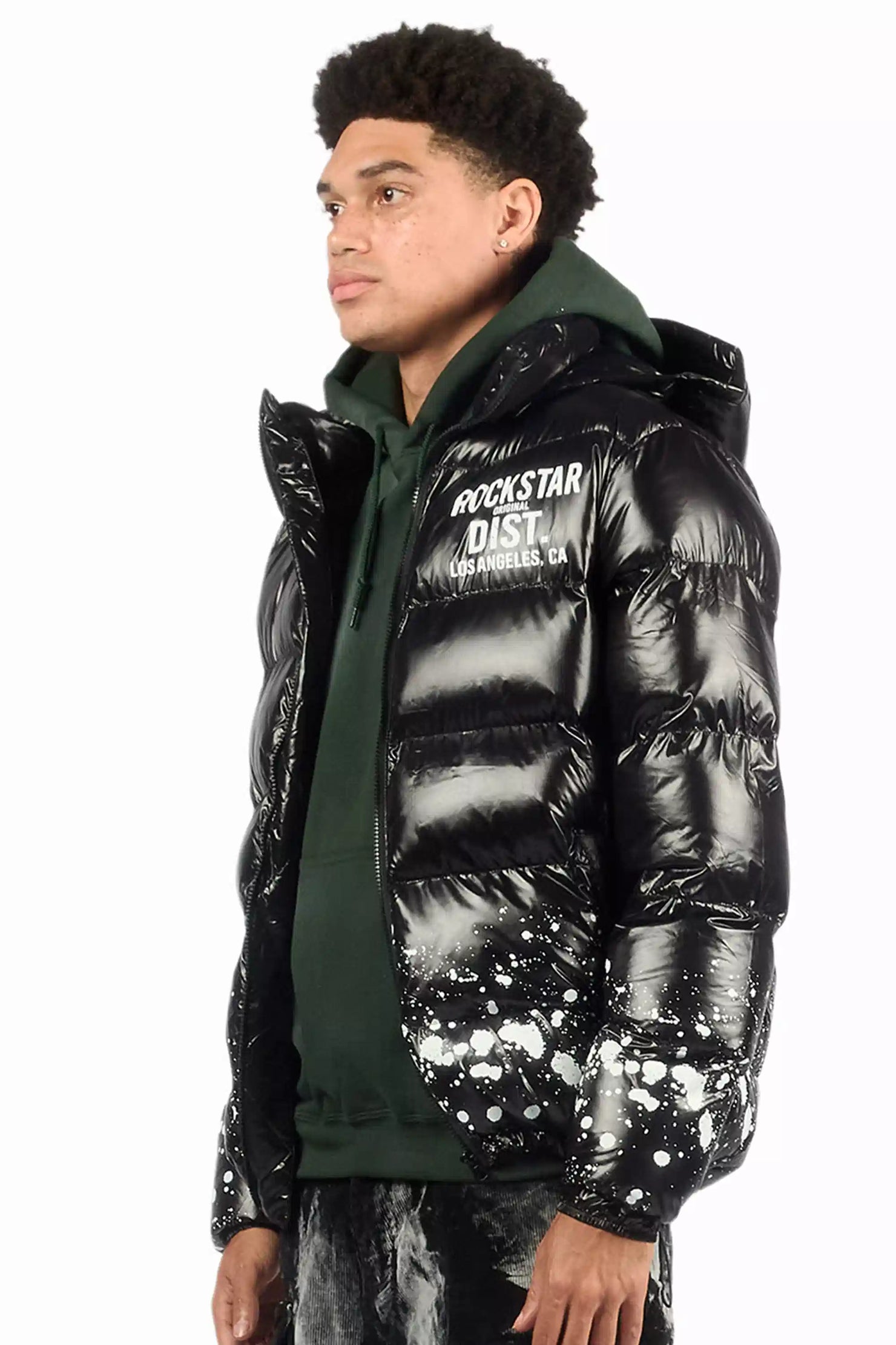Raffer Black Heavy Puffer Jacket