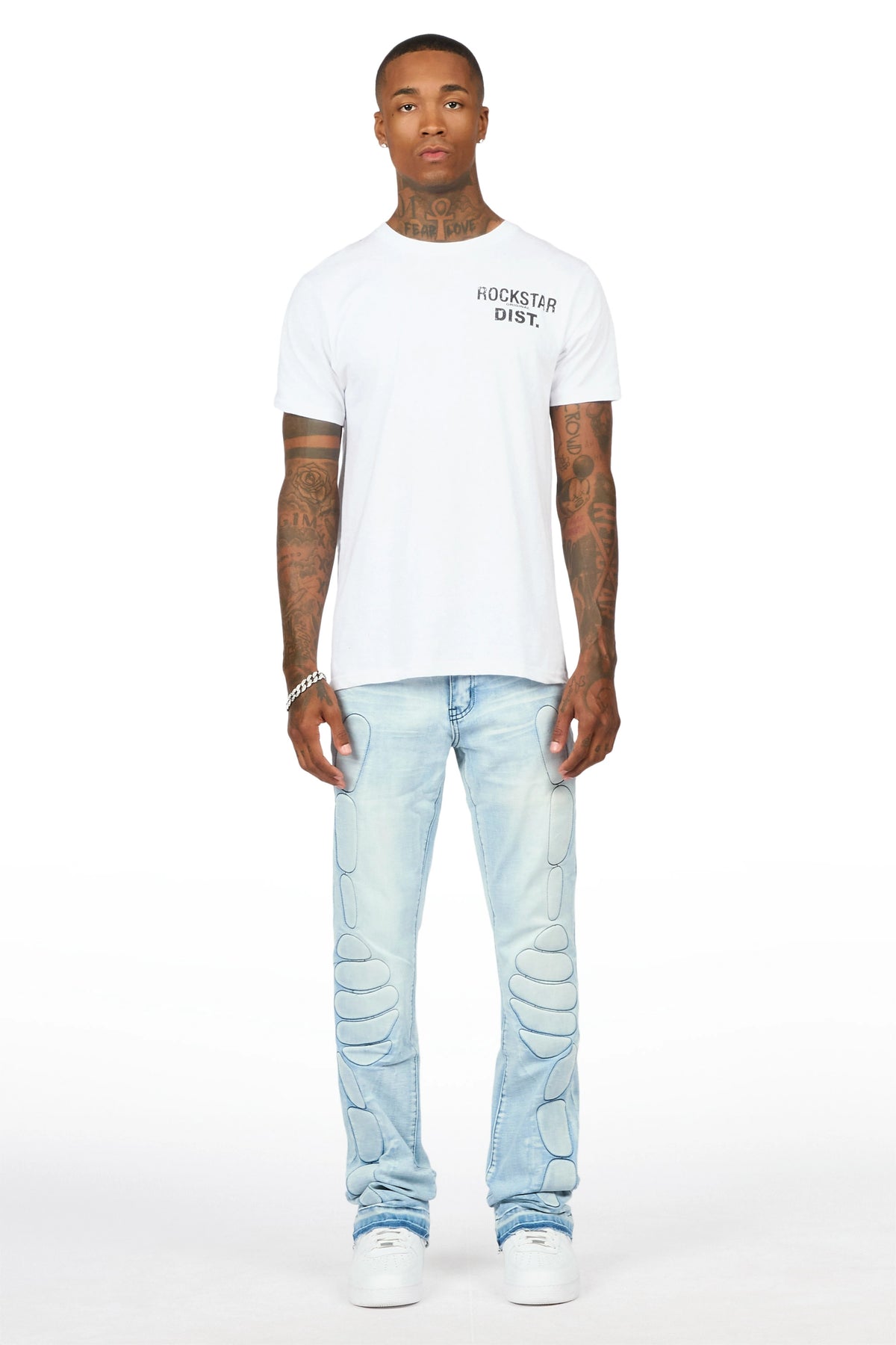 Racier Blue Stacked Fit Jean