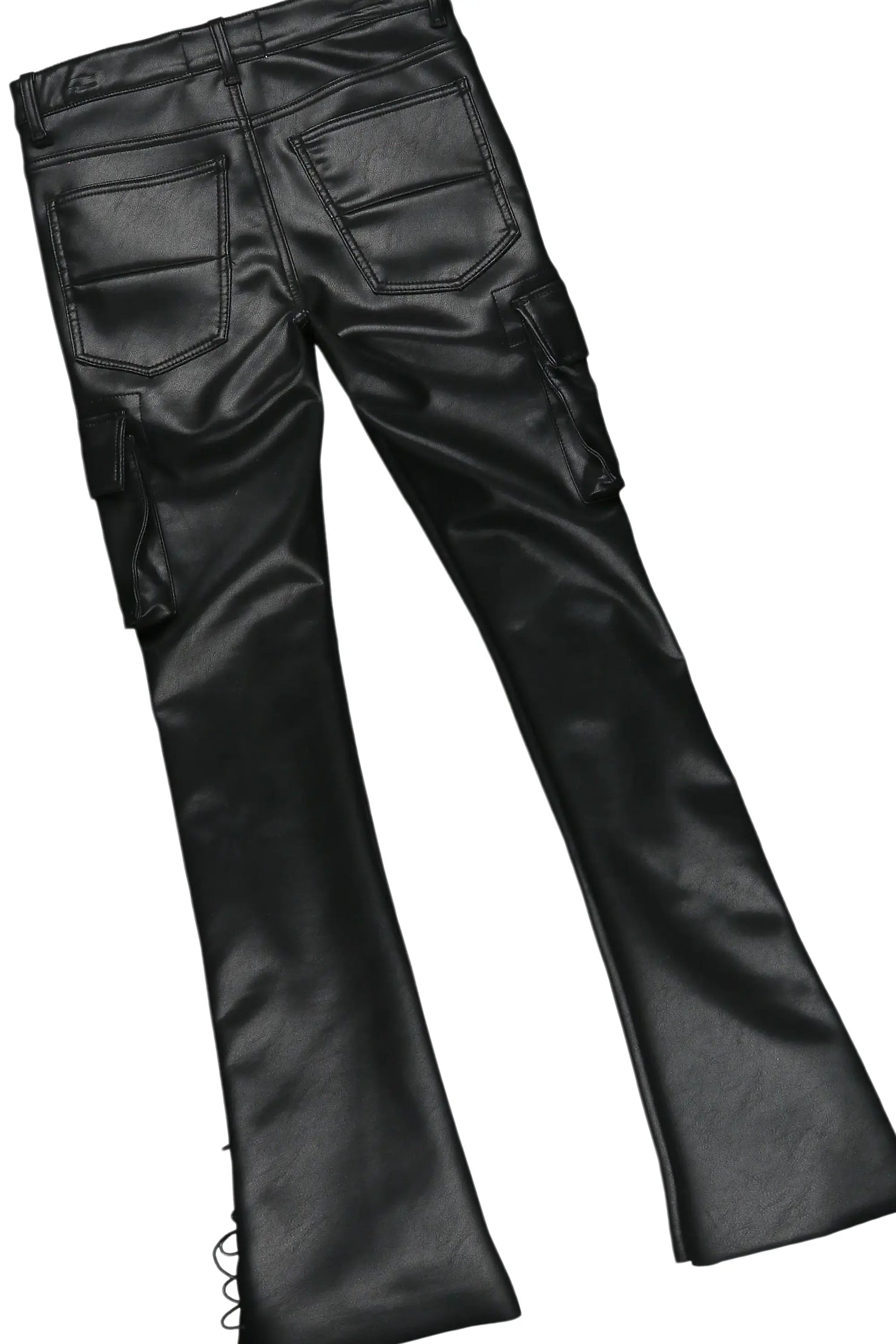 Banyan Black Long Sleeve T-Shirt & Honor Stacked Flare PU Jean Bundle