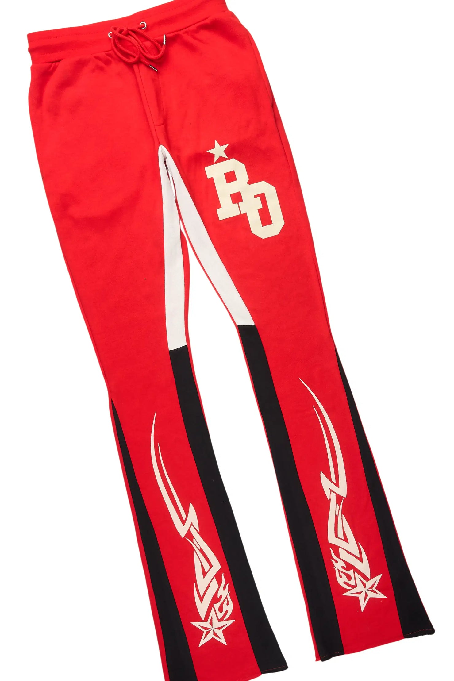 Pluton Red/Cream Hoodie/Stacked Flare Track Set