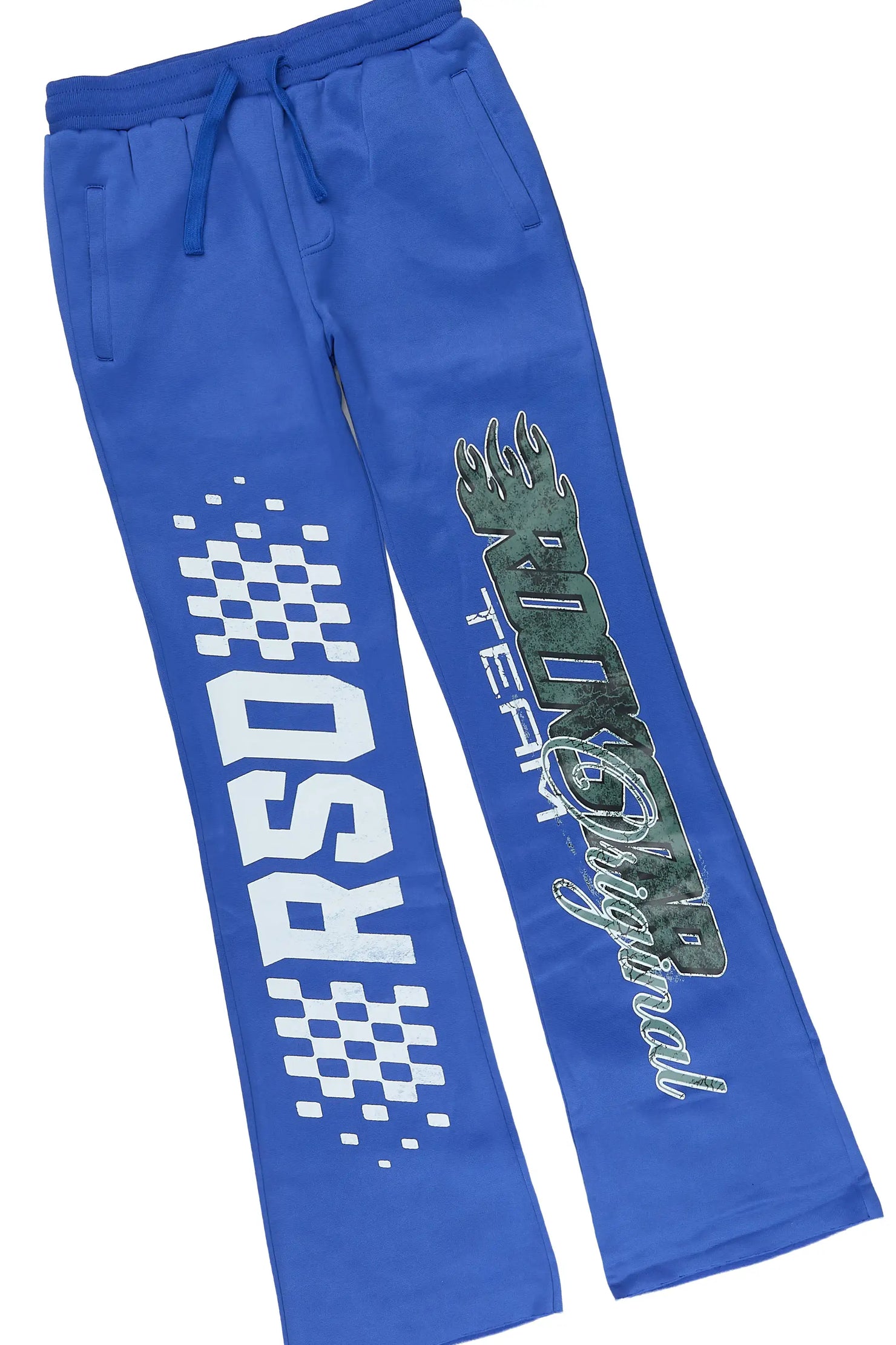 Boys Flash Royal Blue T-Shirt Stacked Pant Set