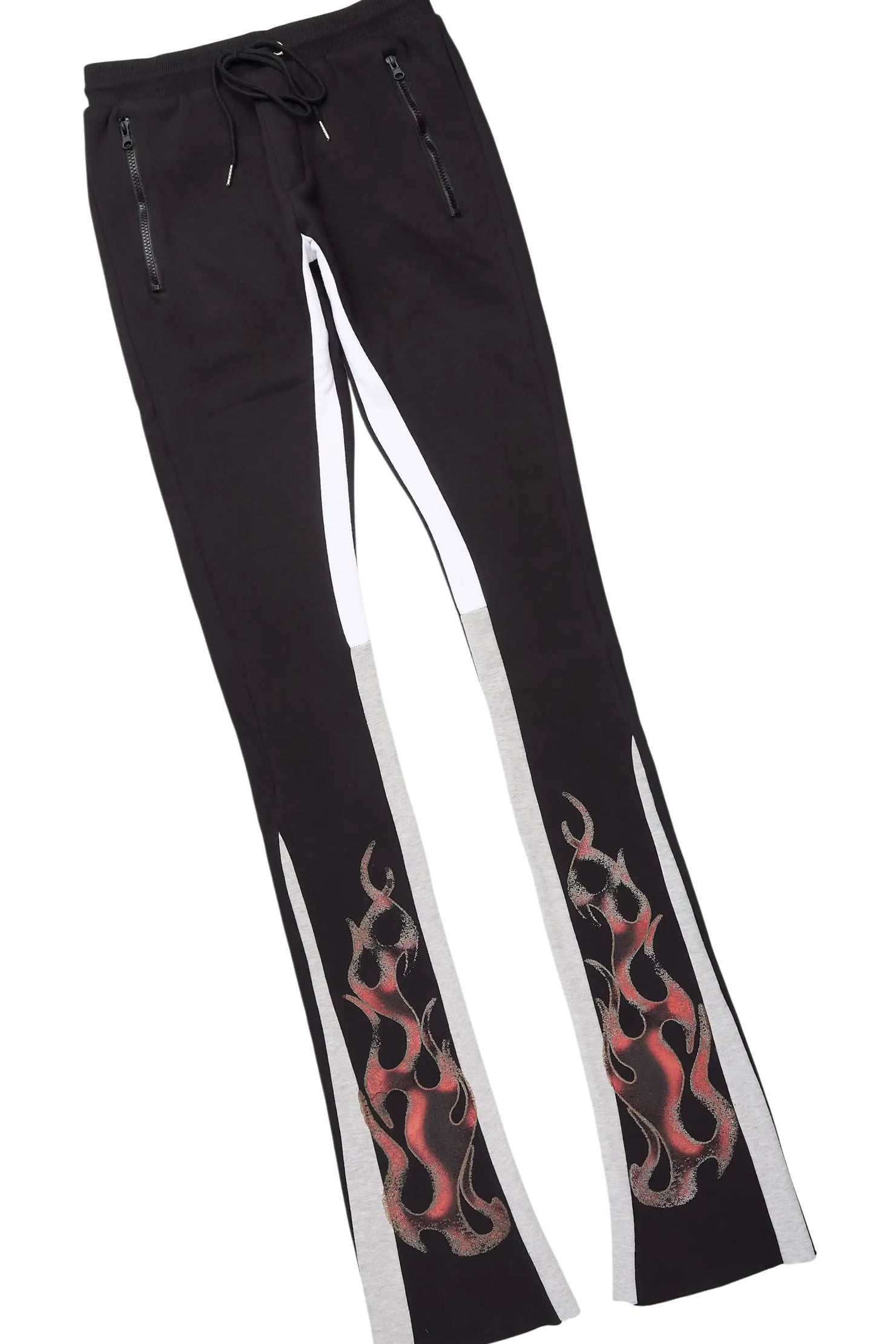 Scipt Black/Multi Hoodie/Super Stacked Track Set