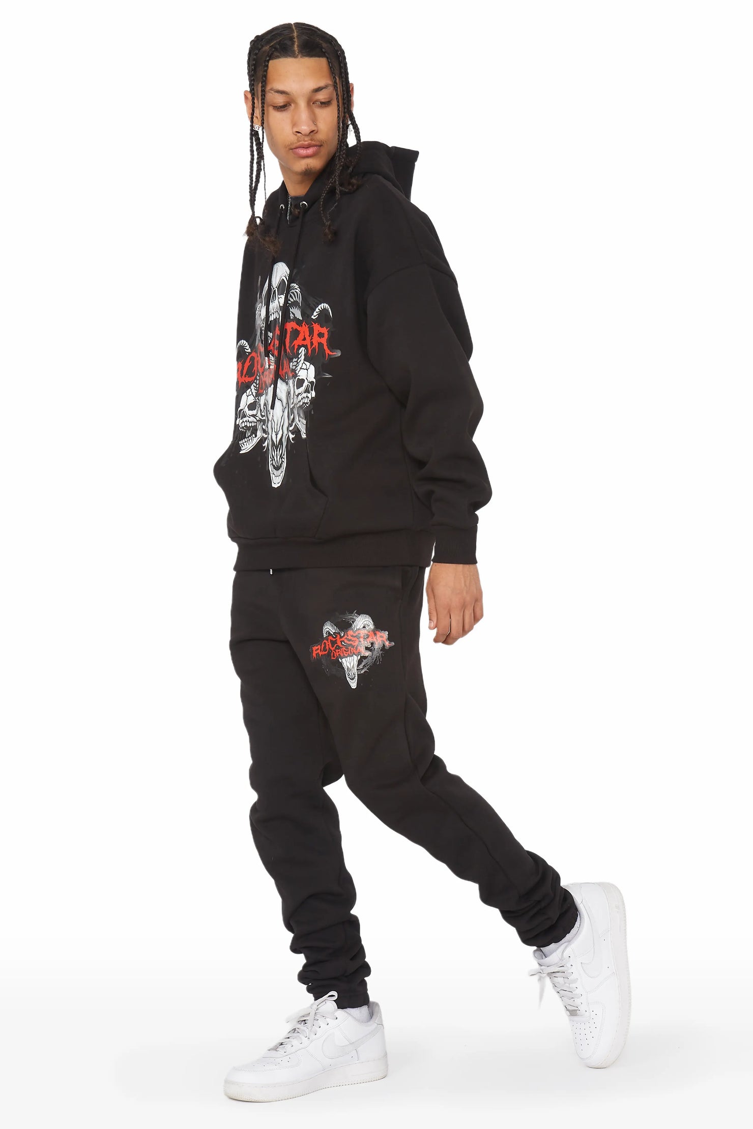 Sebas Black Relaxed Fit Track Set