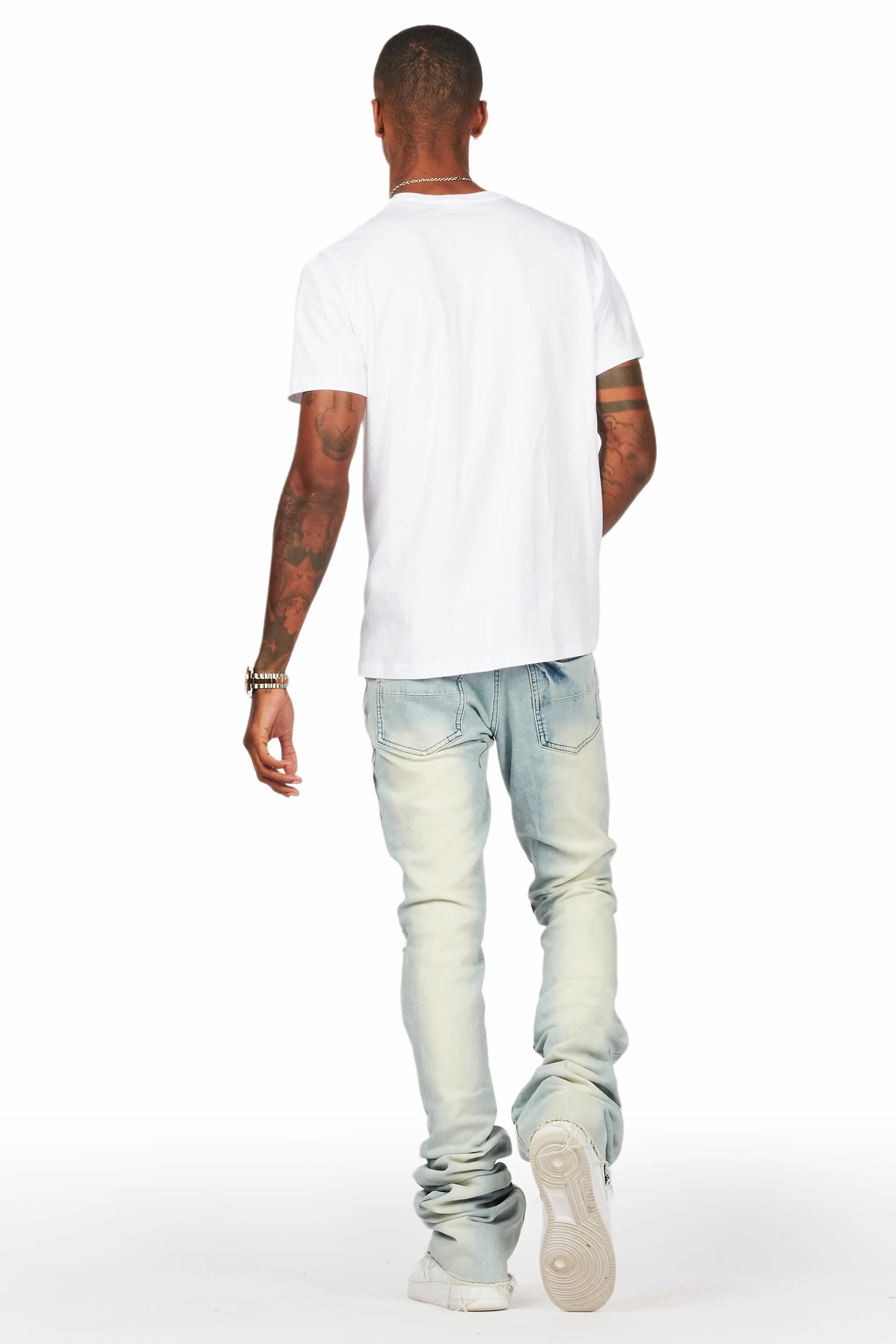 Balen Blue Super Stacked Flare Jean