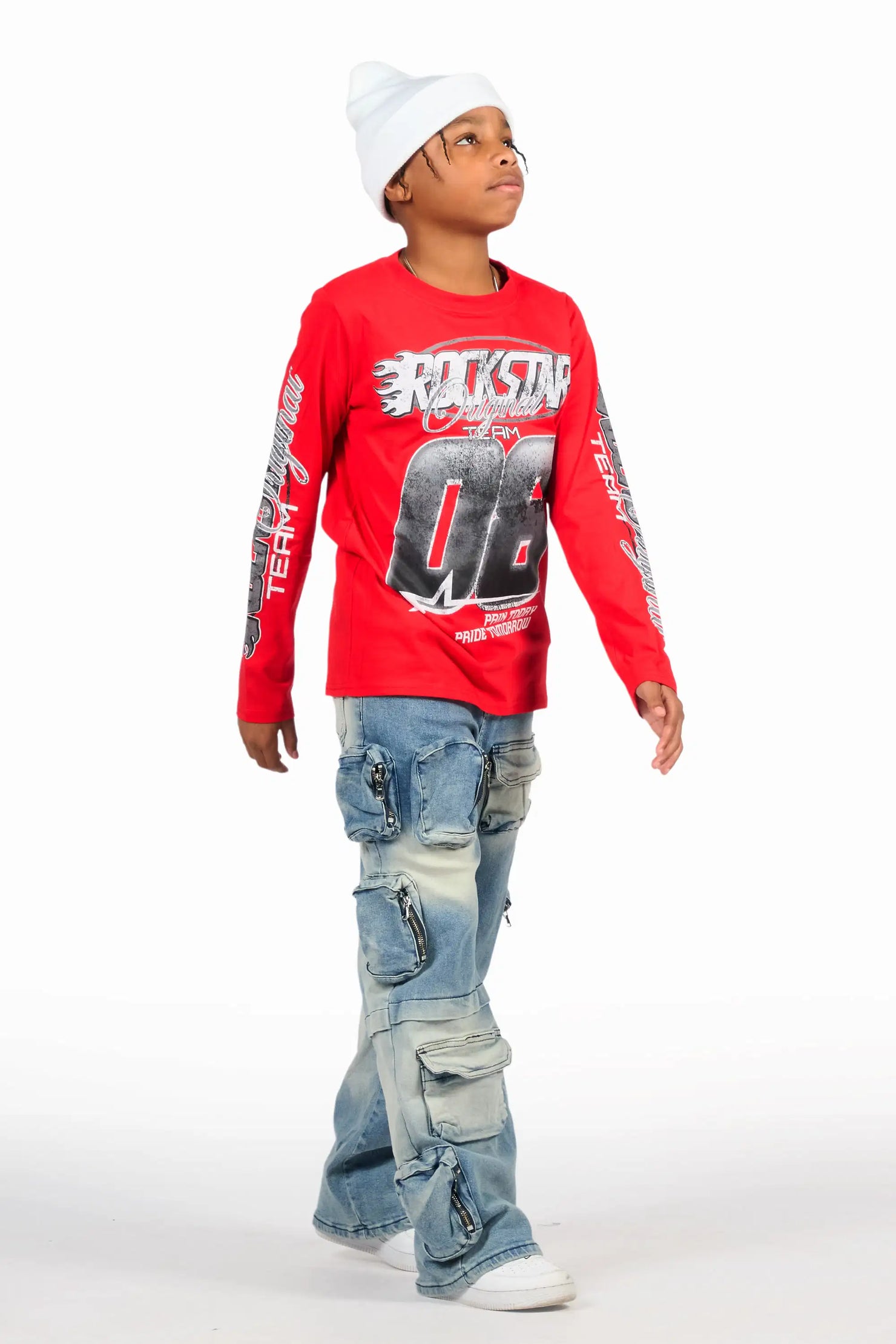 Boys Pocketeer Tint Baggy Fit Cargo Jean