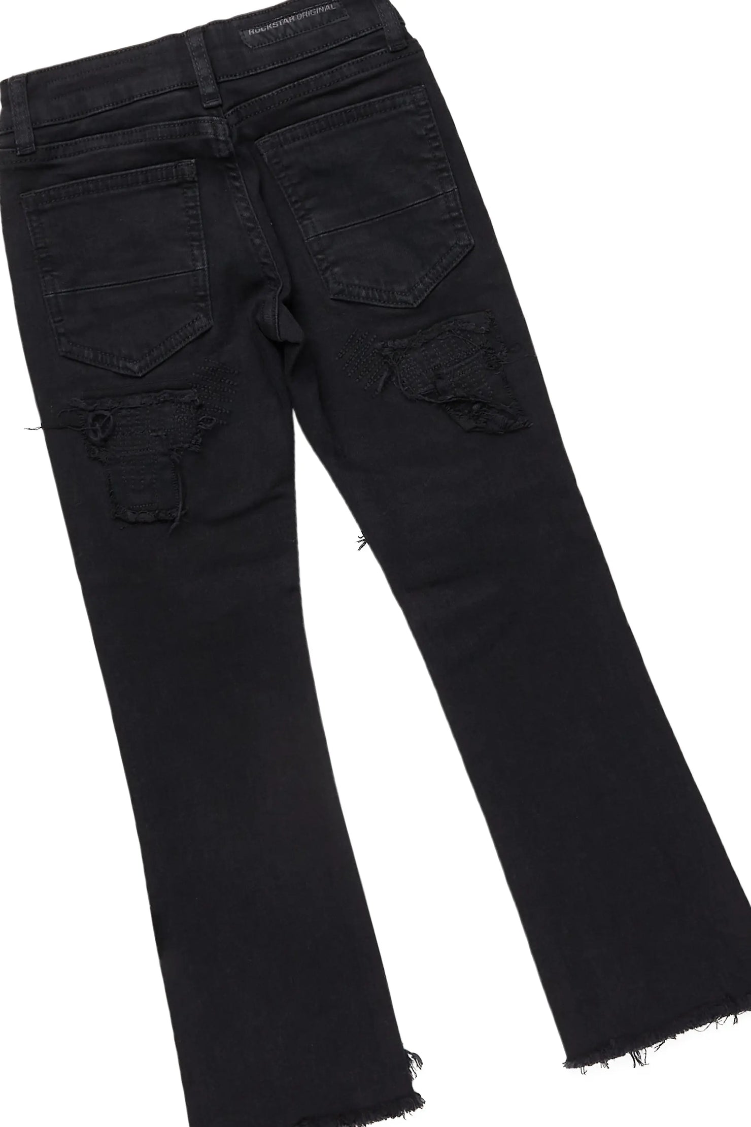 Boys Miro Black/Grey Hoodie/Stacked Flare Jean Set