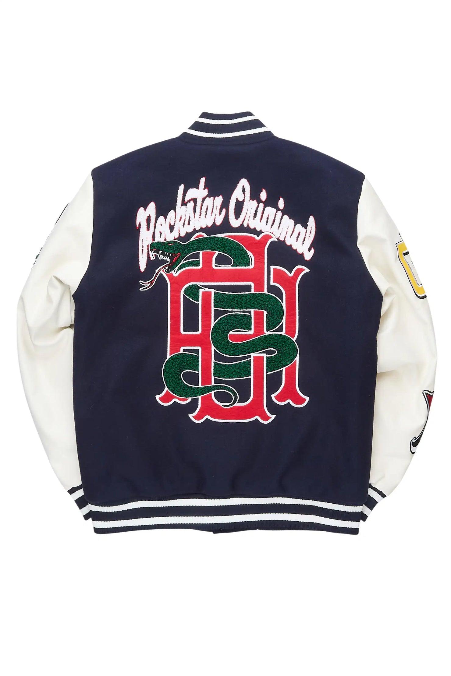 Python Navy Varsity Jacket