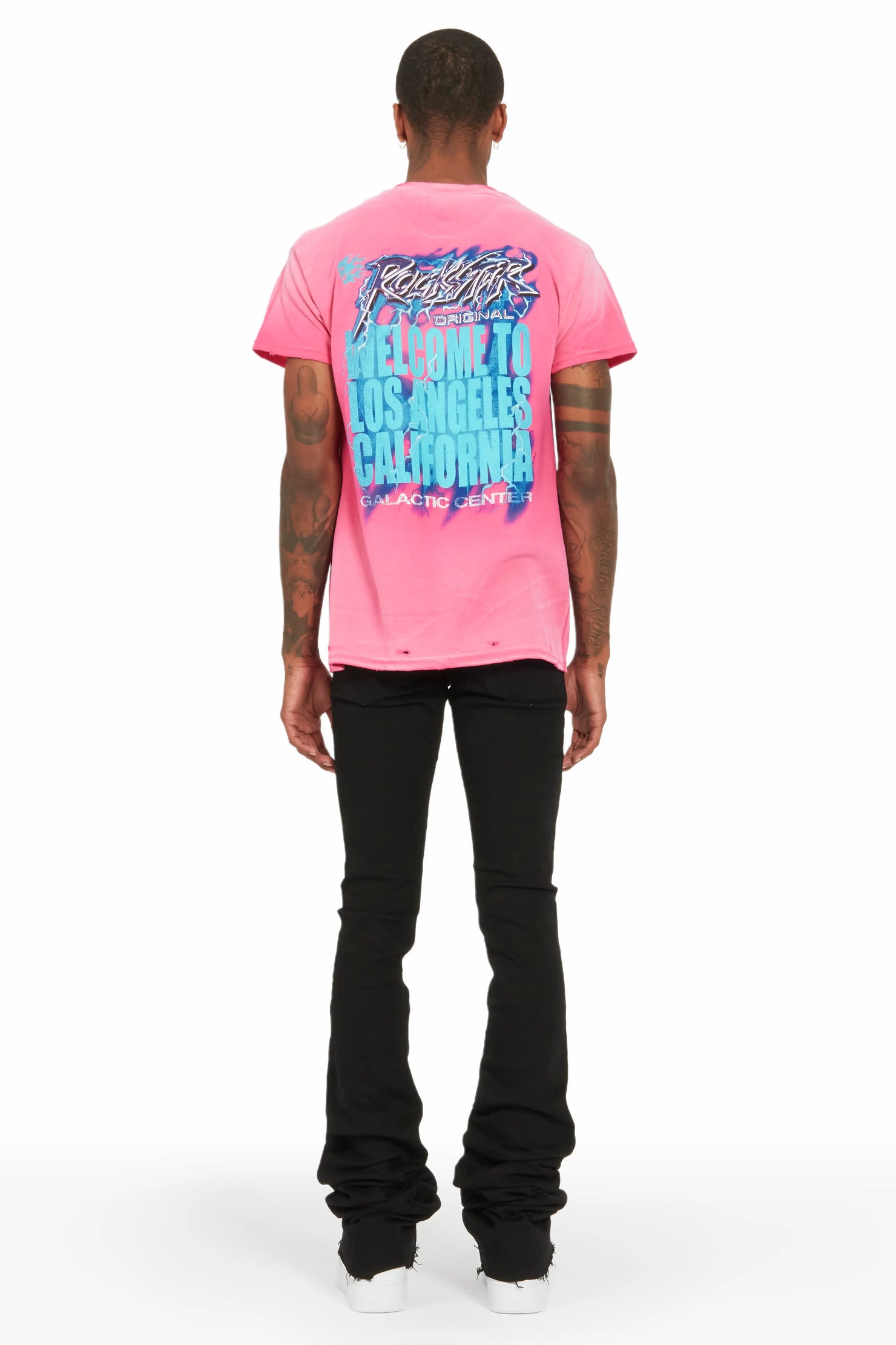 Aali Black Super Stacked Flare Jean