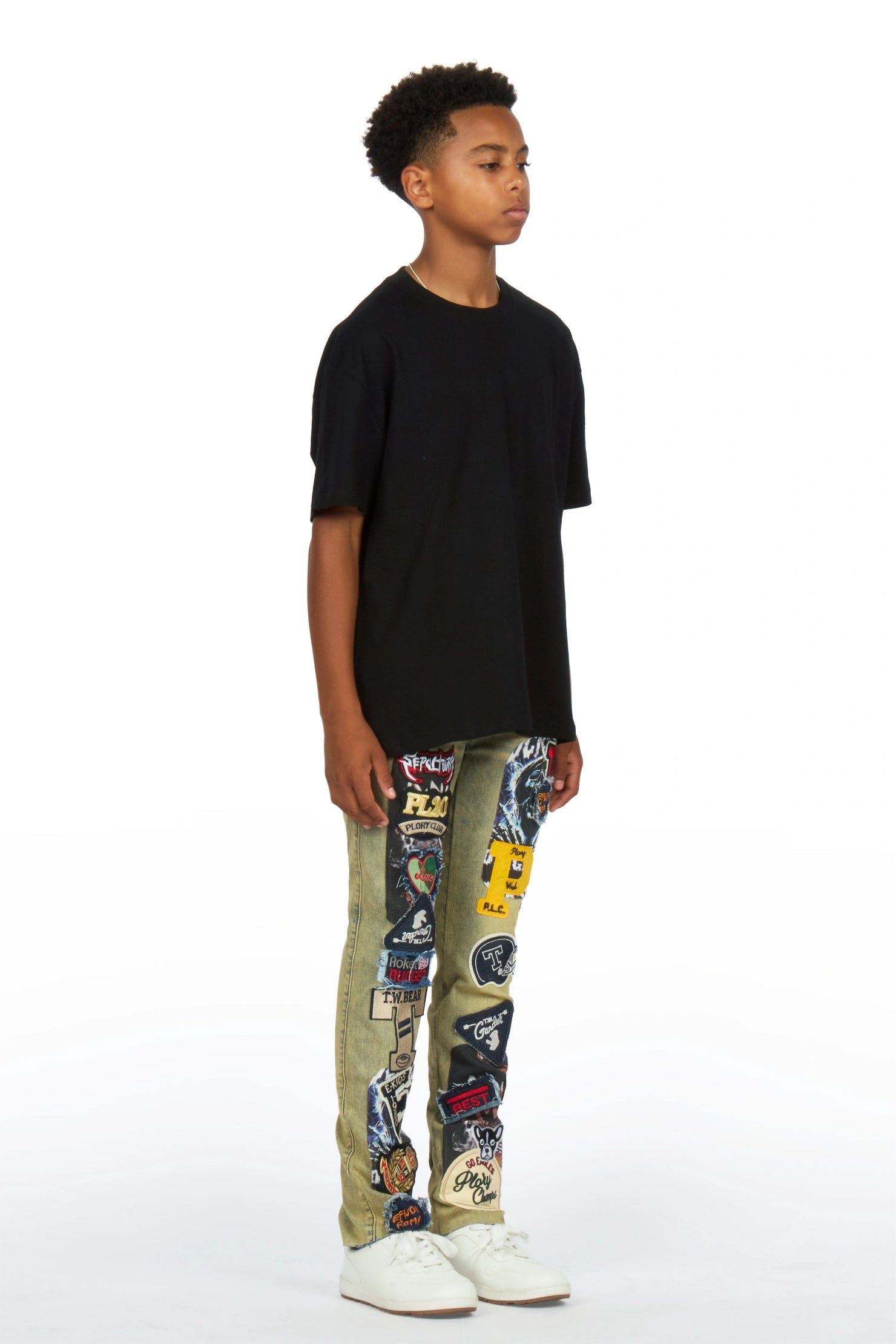 Boys Espen Tint Slim Patchwork Jean