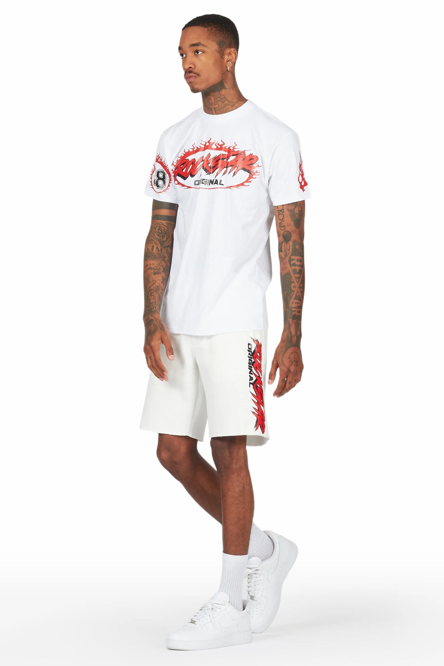 Draven 2.0 White T-Shirt Short Set