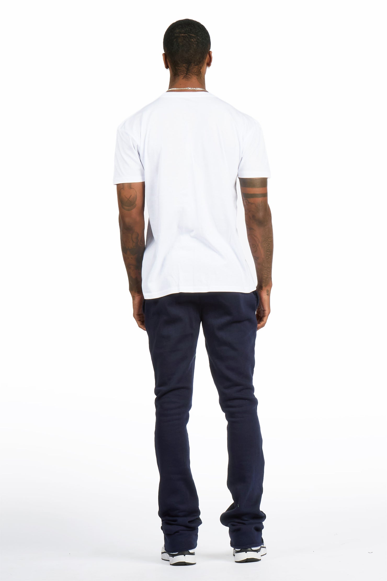 Dyre White/Navy T-Shirt/Relaxed Track Set