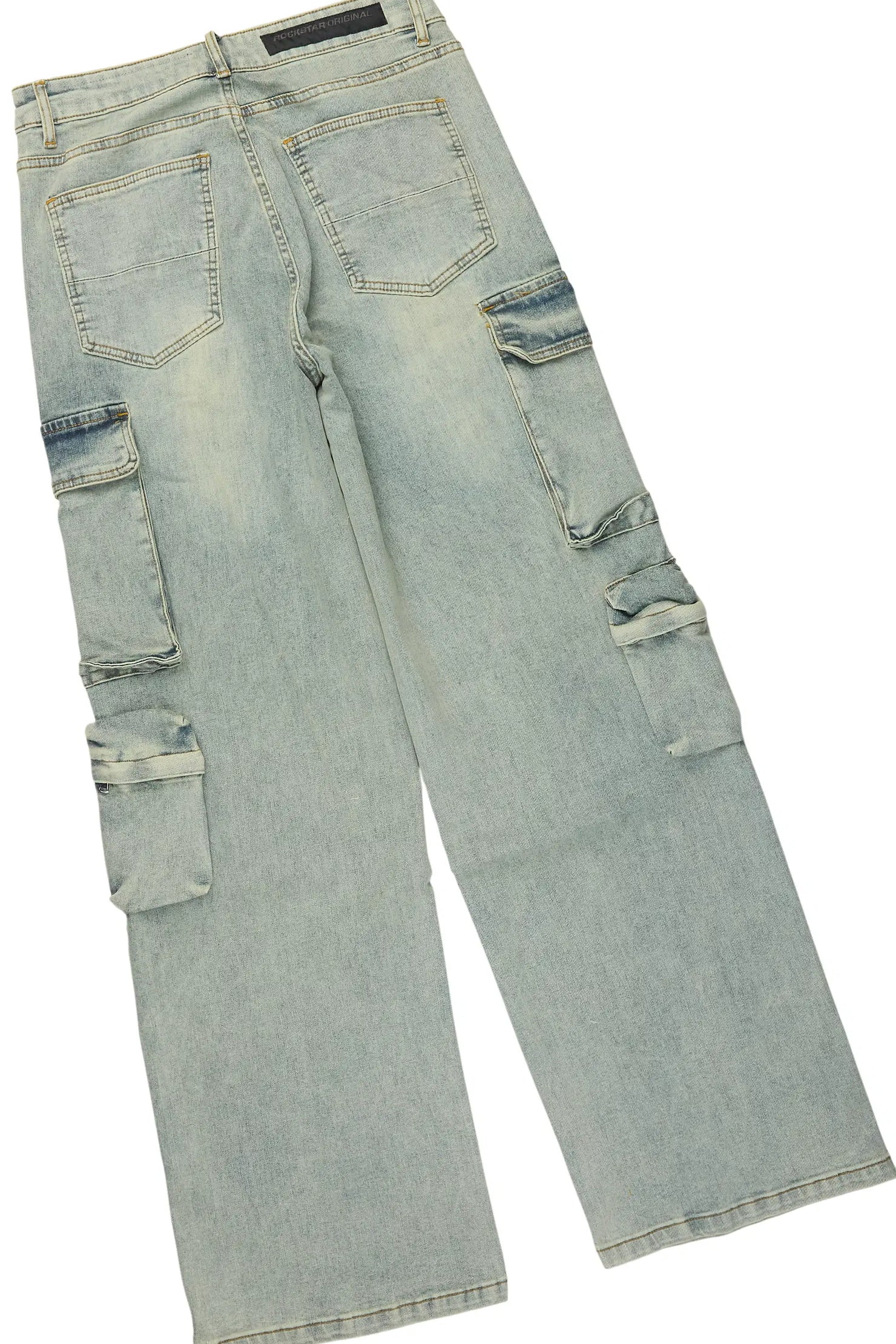 Yooz Black Oversized Graphic T-Shirt/Baggy Jean Bundle