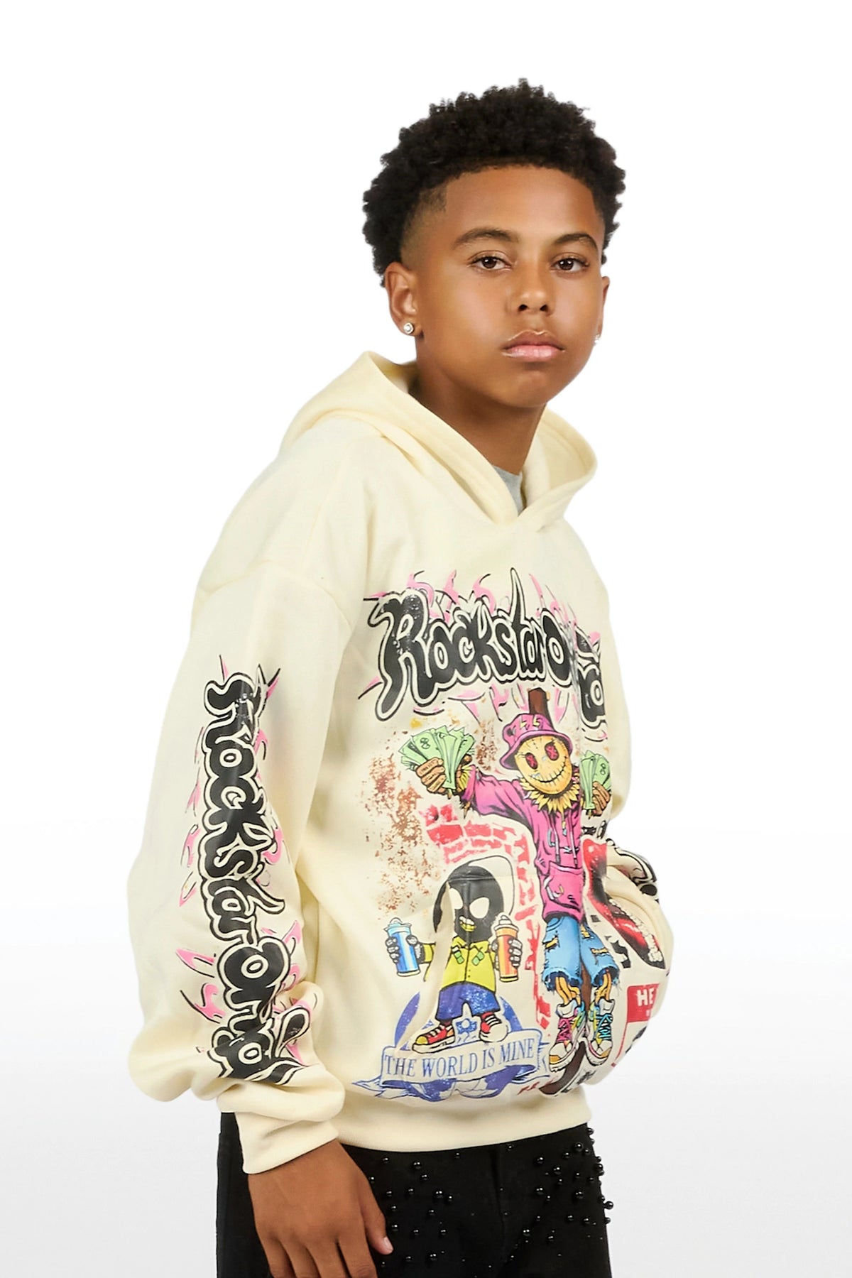 Boys Onyx Sand Graphic Hoodie