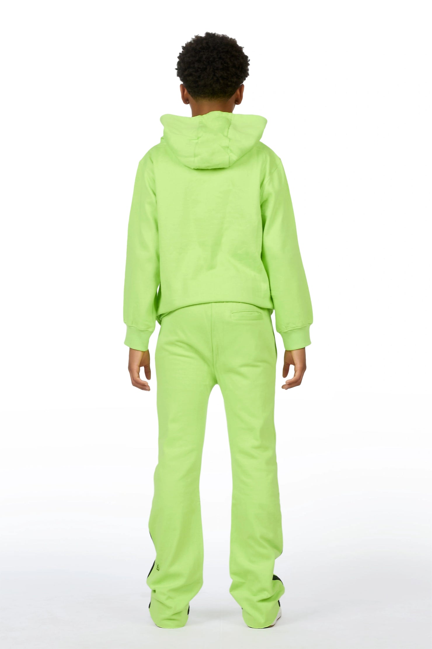 Boys Rylok Neon Yellow/Navy Hoodie Track Set