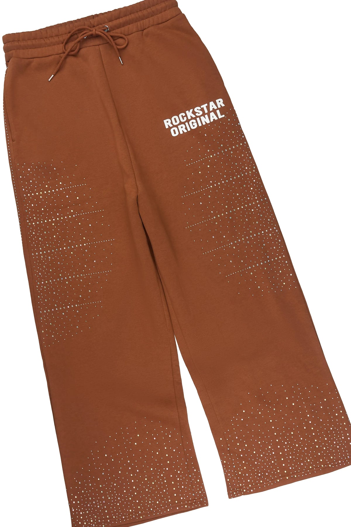 Eoghan Brown Rhinestone Hoodie/Baggy Pant Track Set