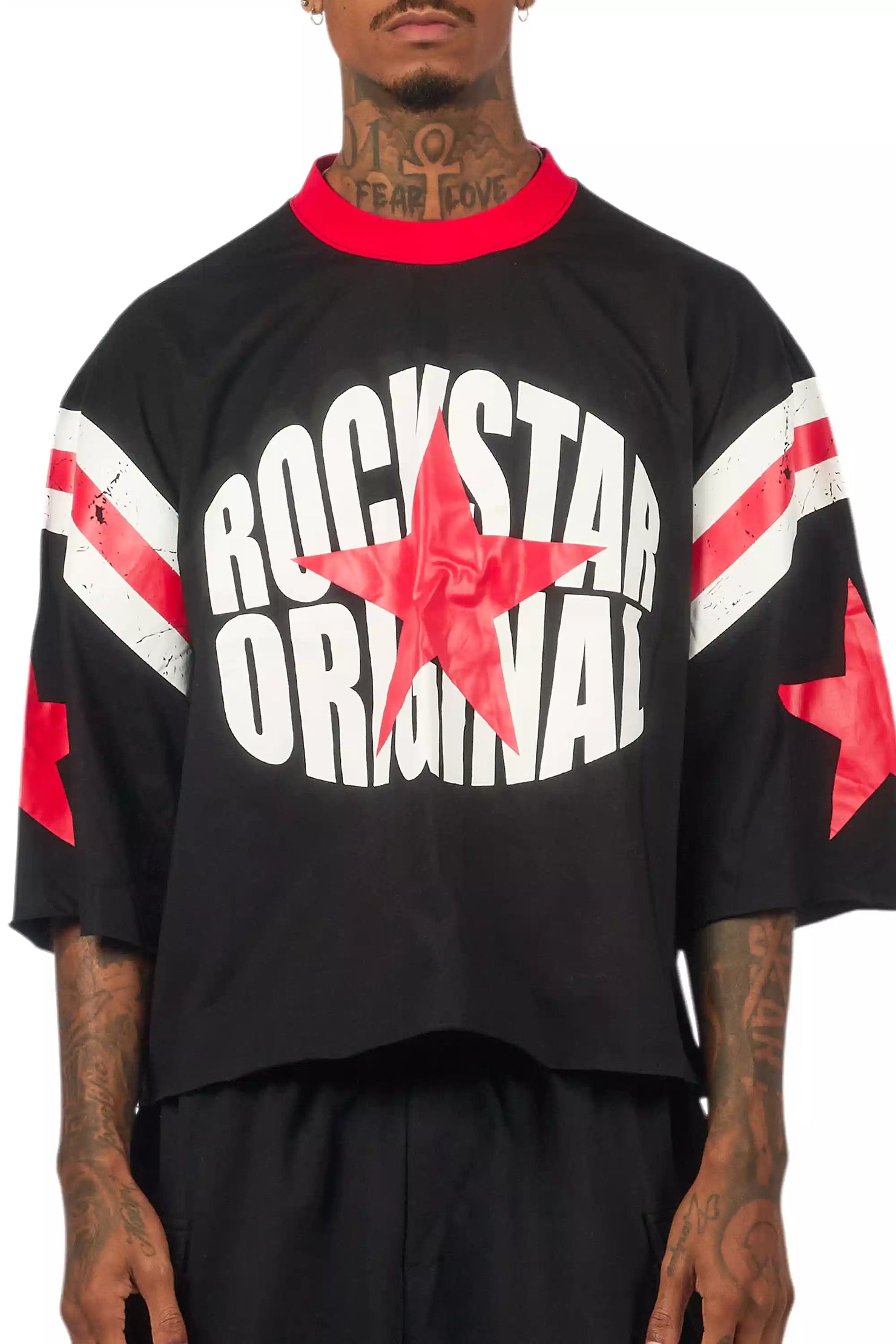 States Black Boxy Crop T-Shirt