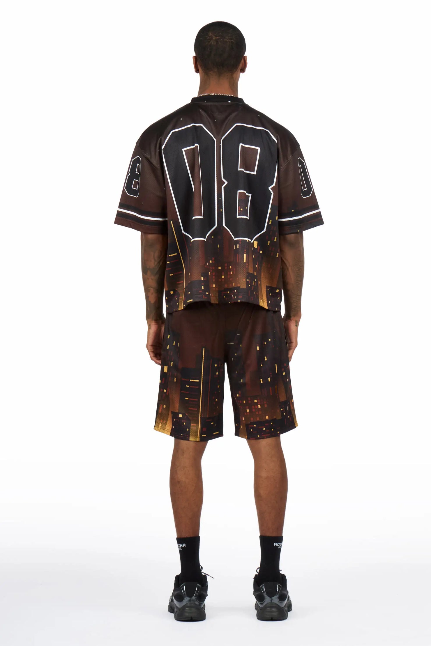 Andres Brown T-Shirt Short Set