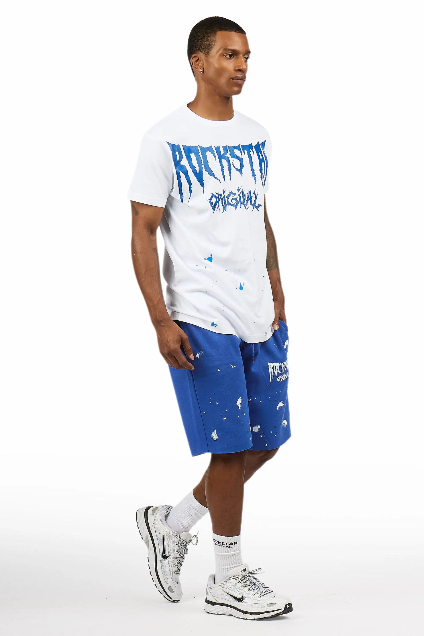 Twinkle White/Royal Blue T-Shirt/Short Set