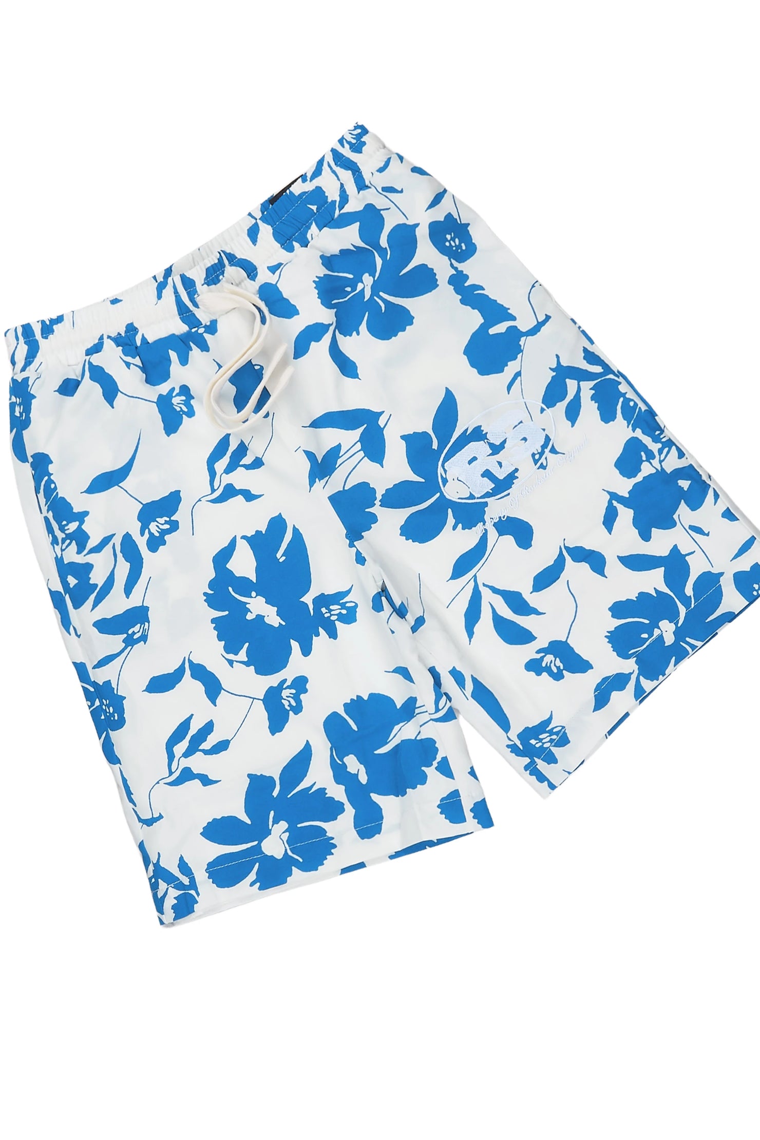 Boys Puka Blue/Cream Button Down Shirt/Short Set