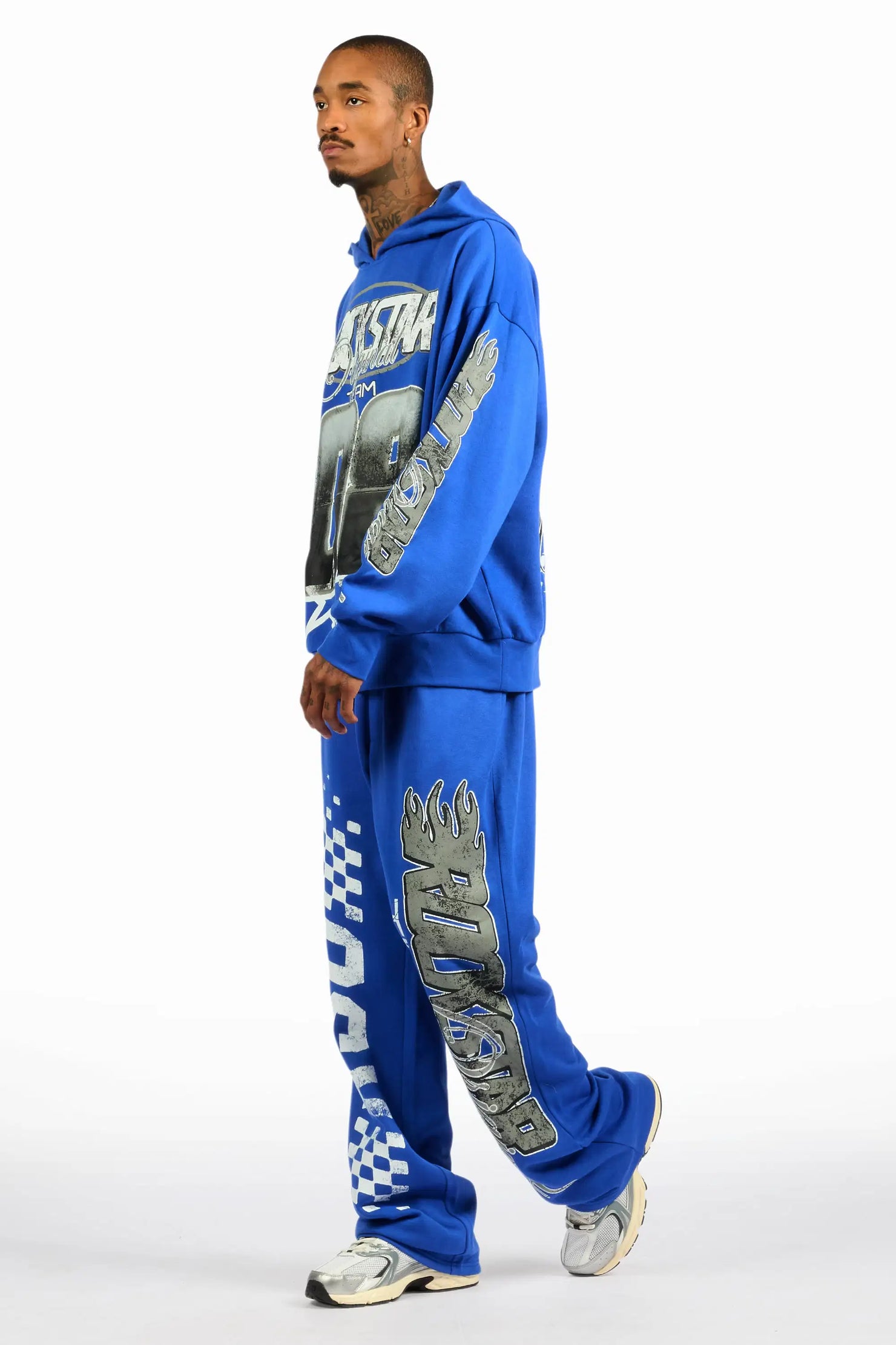 Flash Royal Hoodie/Baggy Pant Track Set