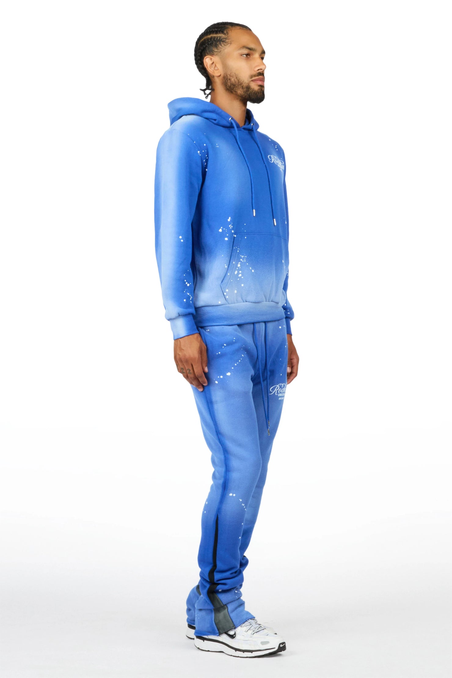 Rafter 2.0 Royal Blue Hoodie/Stacked Flare Track Set