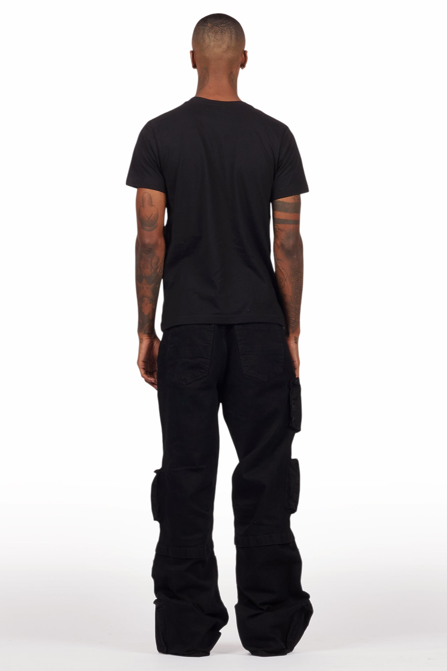 Pocketeer Black Baggy Cargo Fit Jean