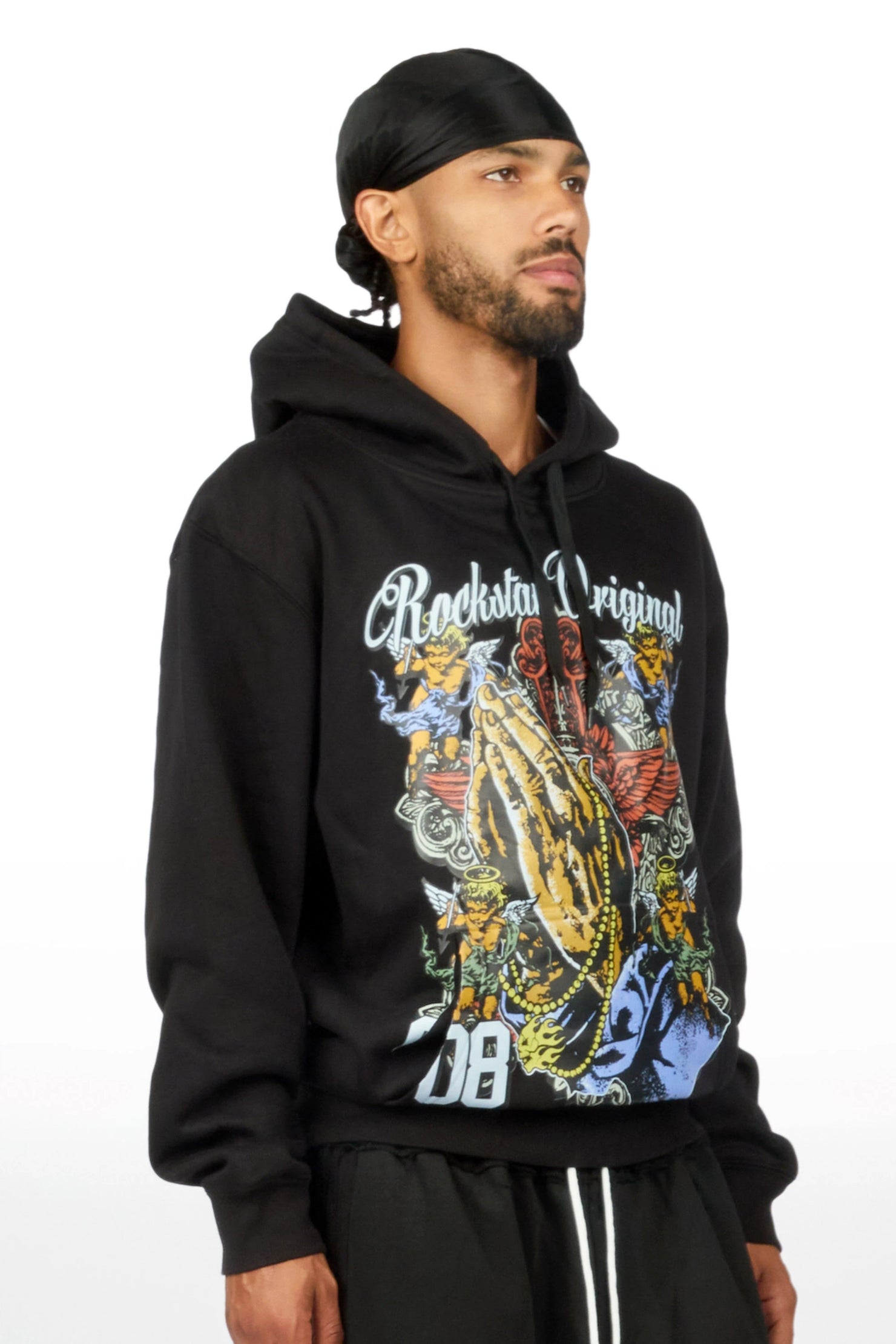 Zavien Black Graphic Hoodie