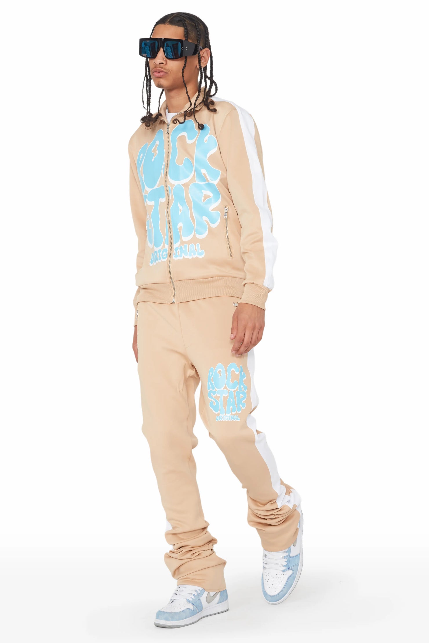 Warblen Beige/Blue Tricot Super Stacked Track Set