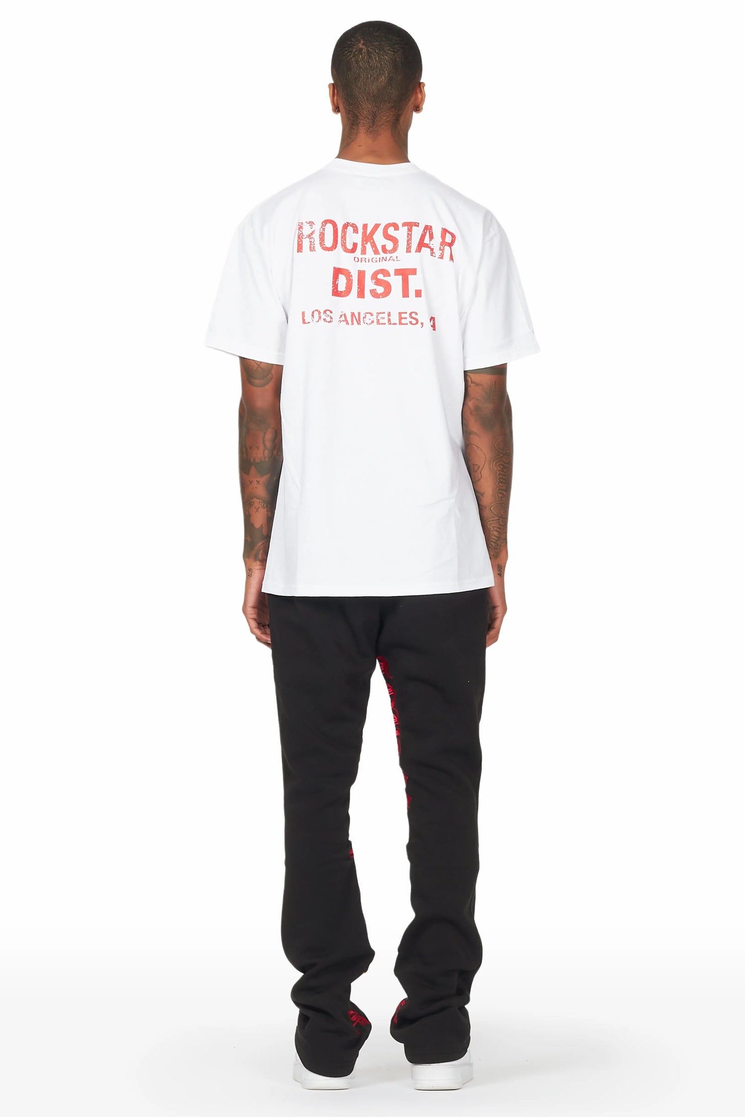 Konnor Black/Red Stacked Flare Pants