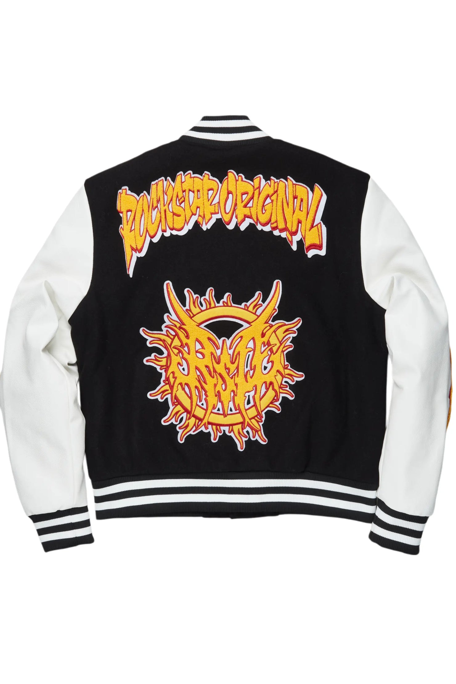 lonnesha Black Oversized Varsity Jacket