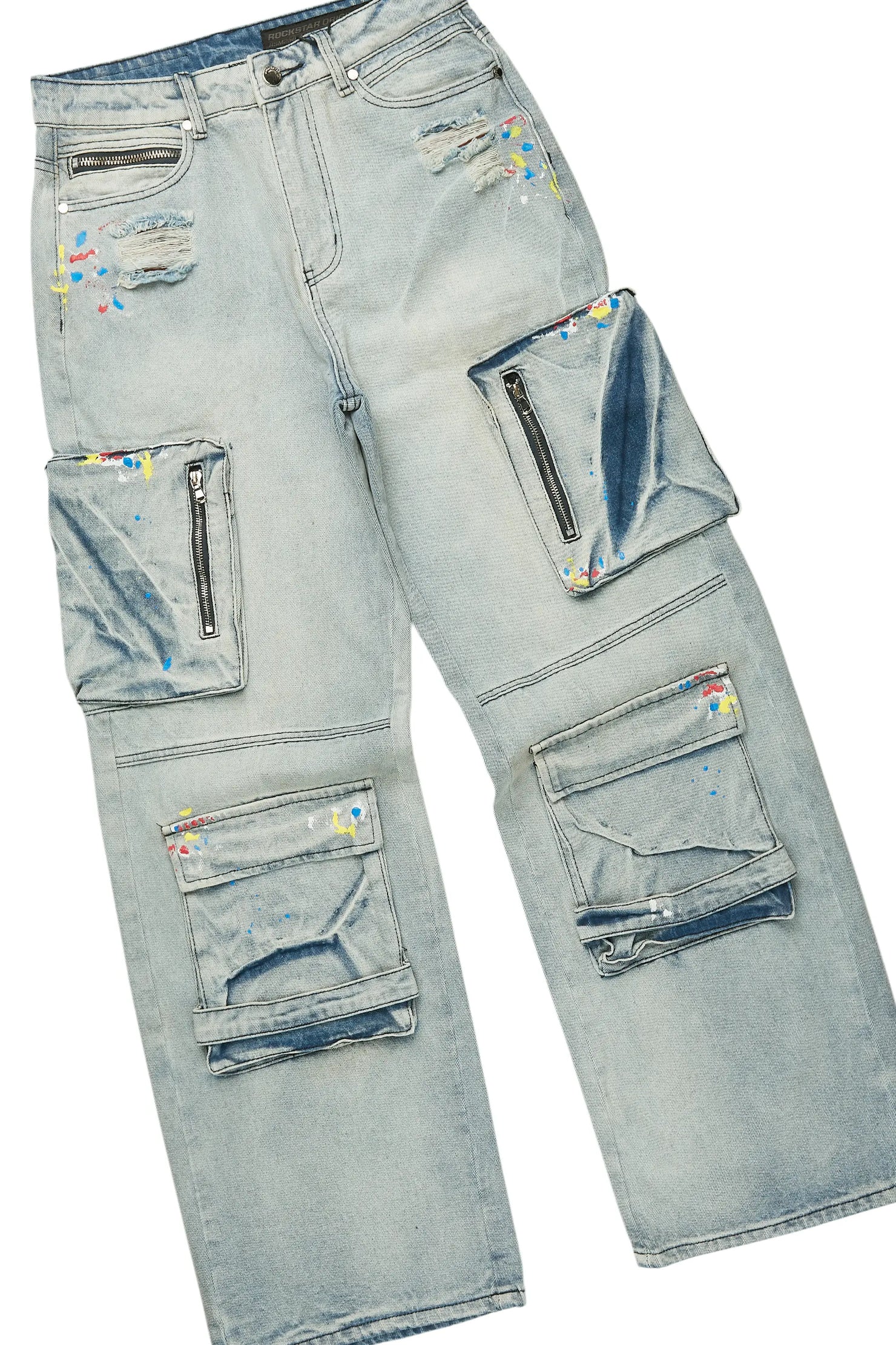 Yooz Grey/Blue Hoodie/Baggy Fit Jean Bundle