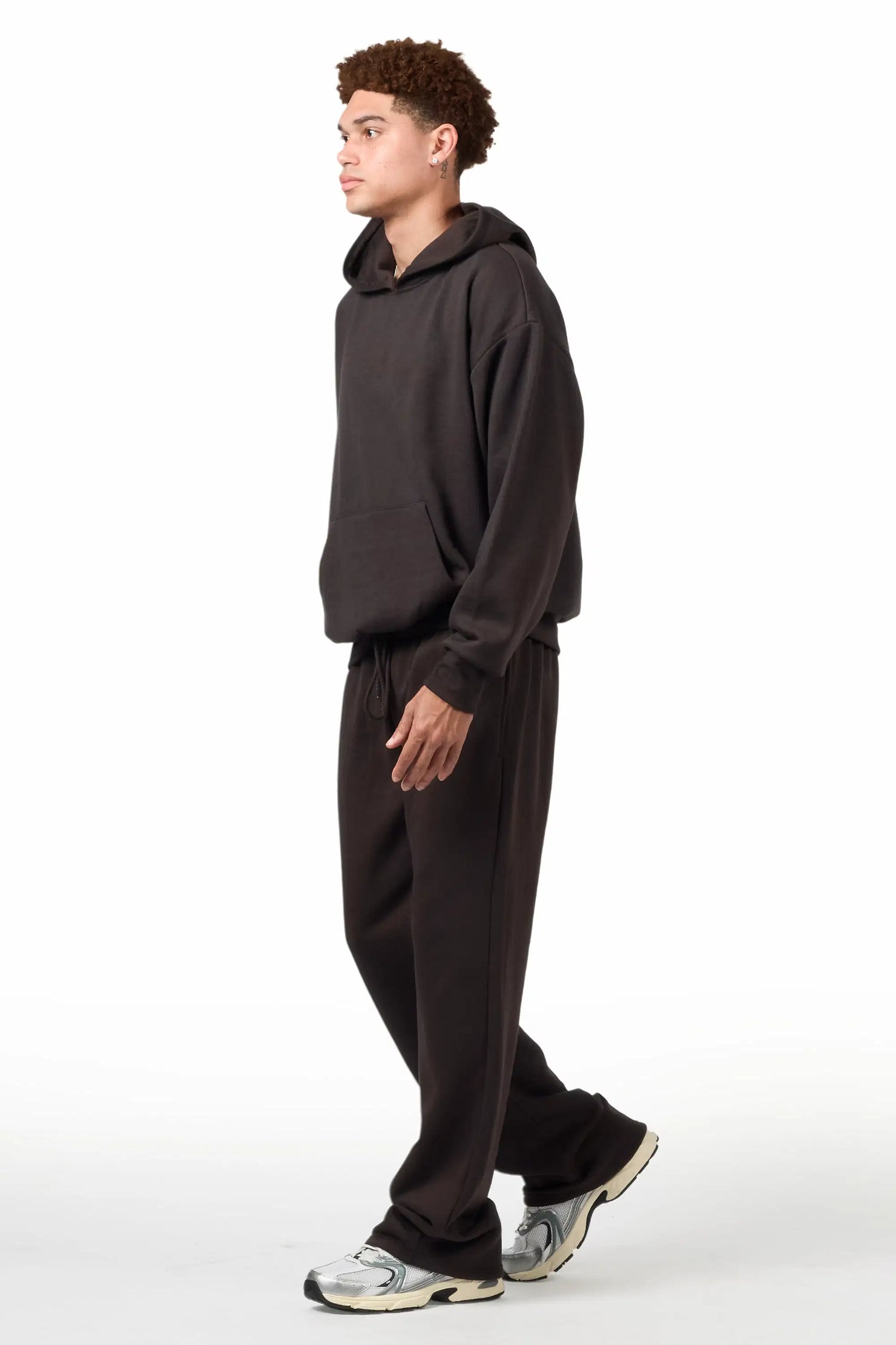 Basic Iron Hoodie Relaxed Track Set
