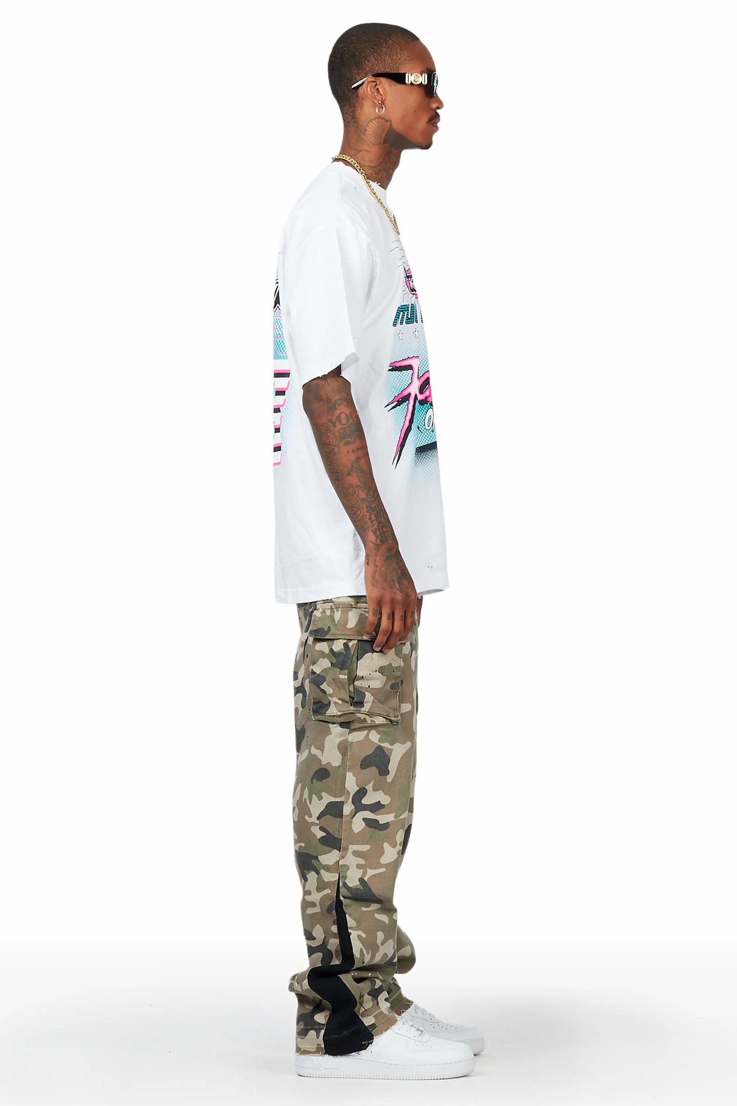 Dubaku Camo Baggy Fit Jean