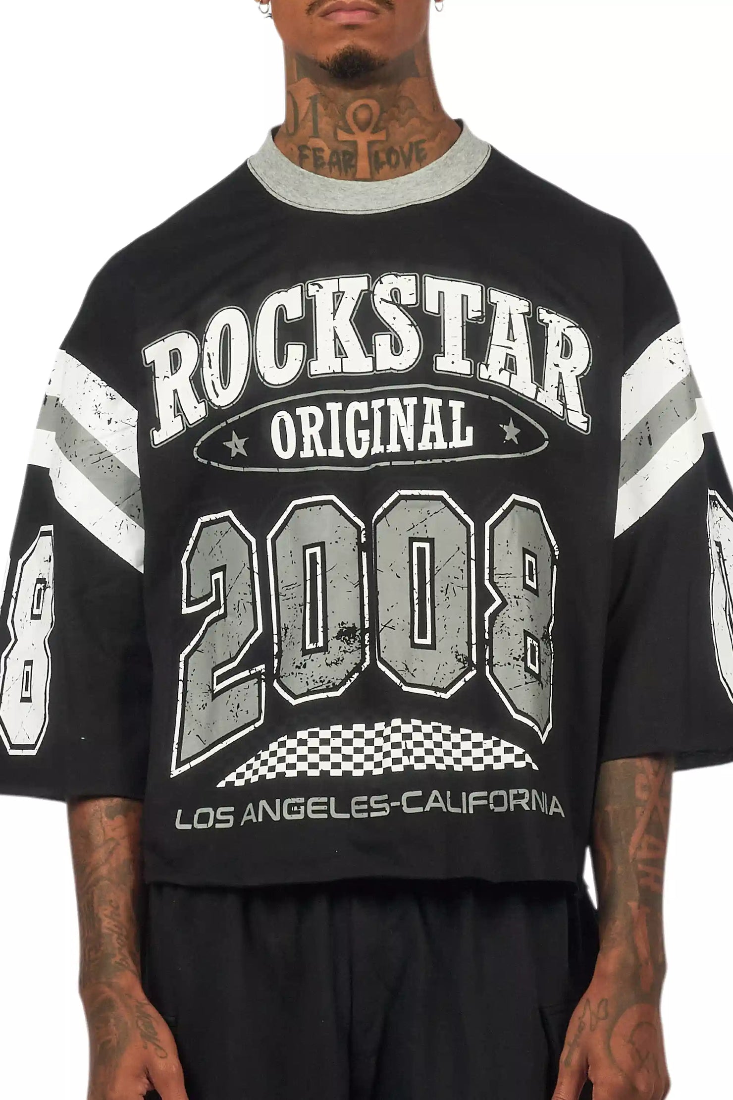 Jaren Black Boxy Crop T-Shirt