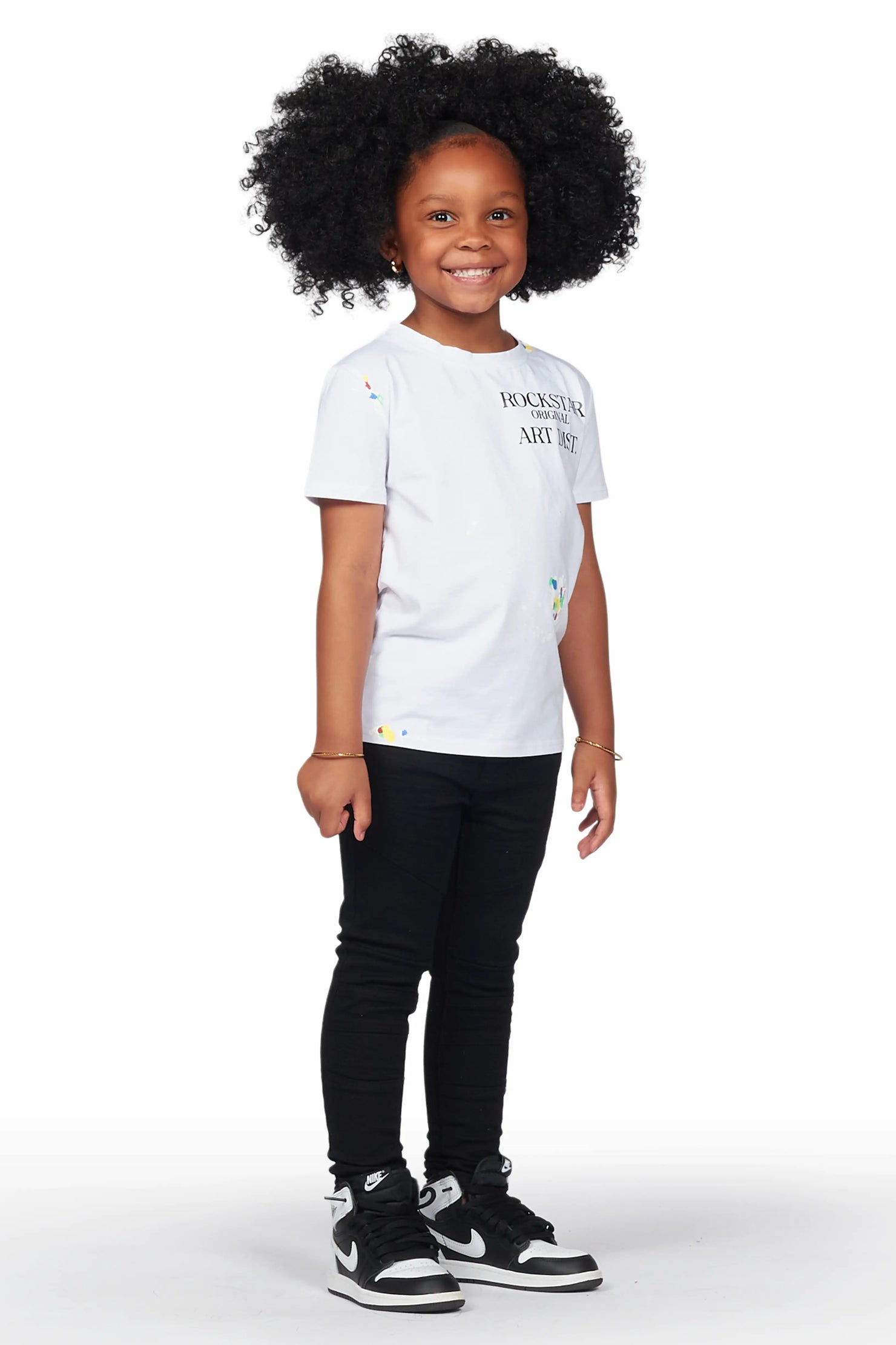 Girls Hale Black Biker Skinny Jean