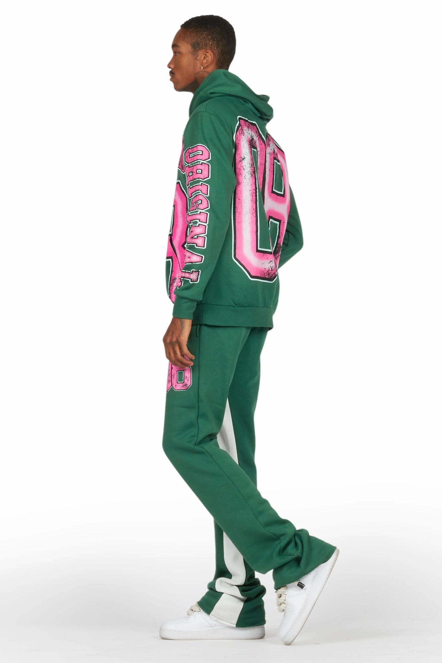 Fields Green Baggy Hoodie Track Set