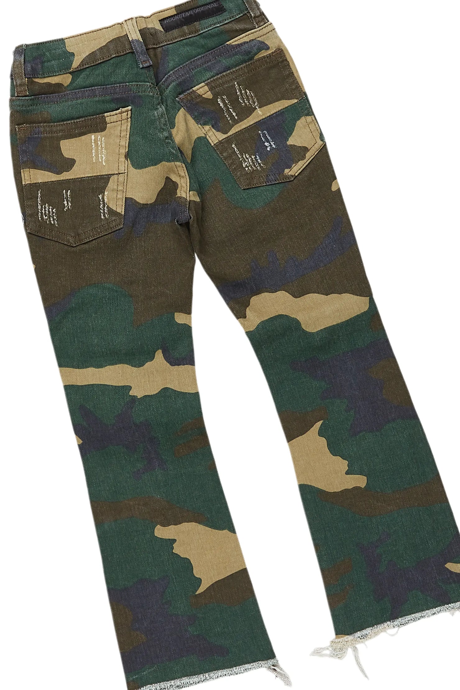 Boys Bali Vintage Beige Hoodie/Stacked Flare Jean Set