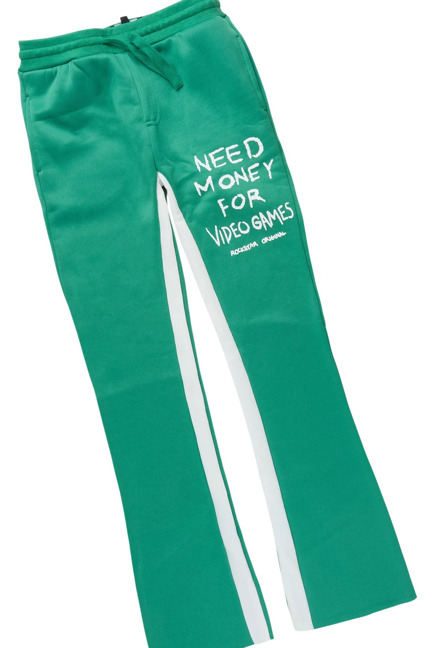 Boys M4 Video Games Green/White Hoodie Stacked Track Set