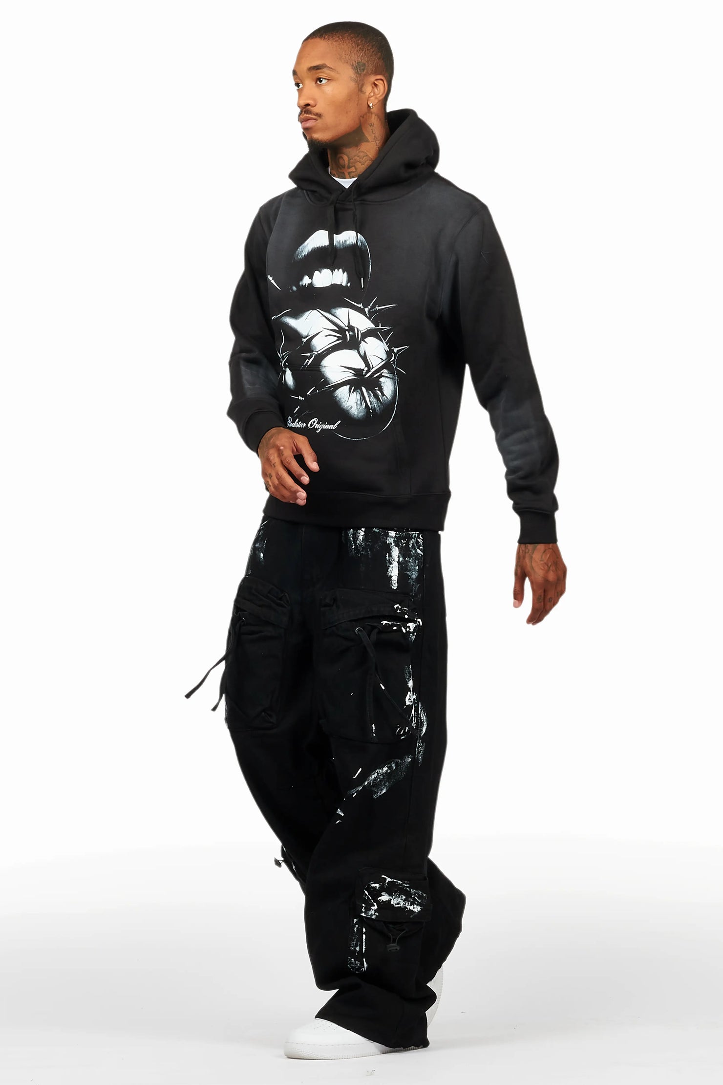 Schmear Black/White Hoodie/Baggy Fit Jean Bundle