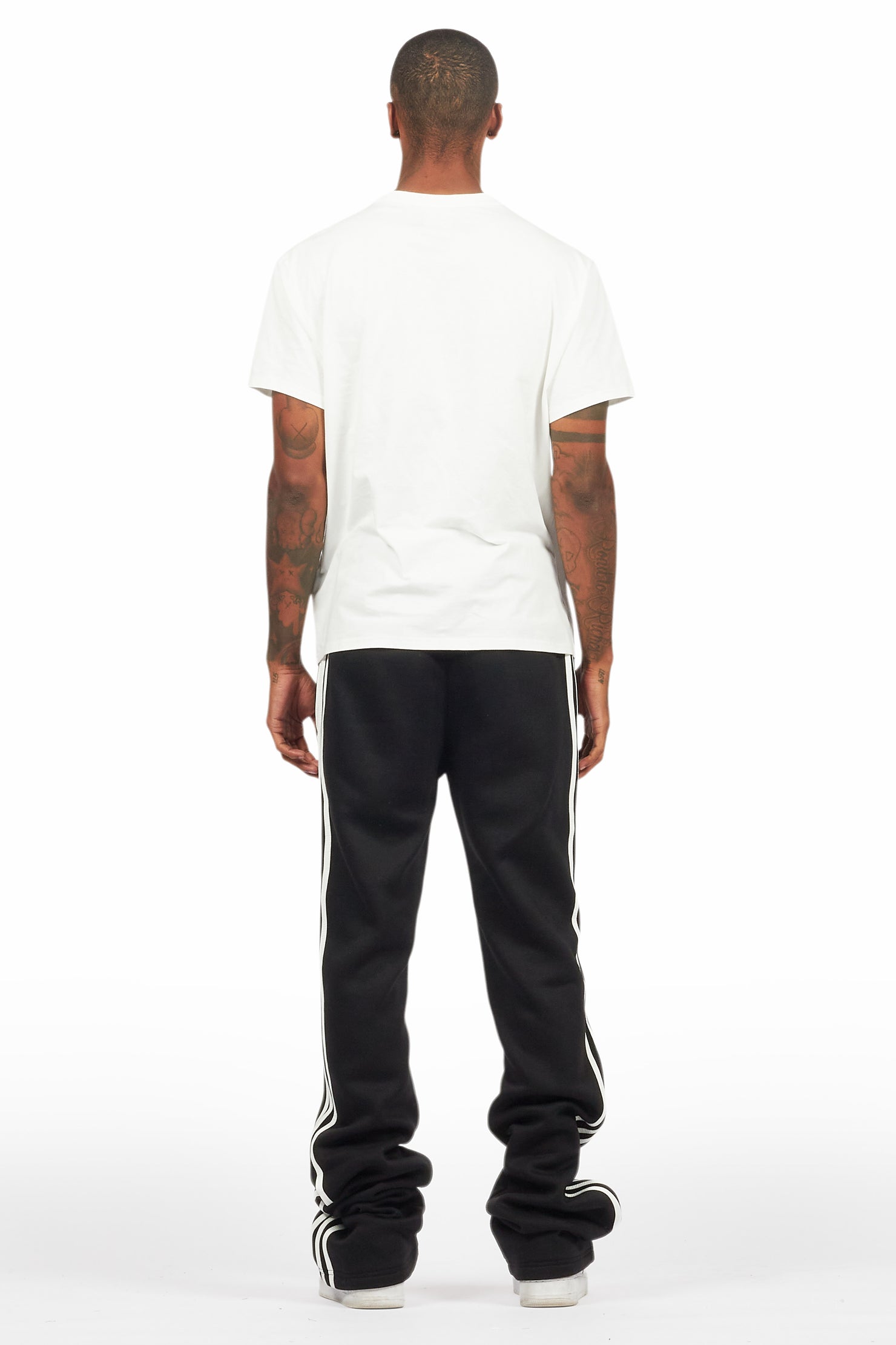 Gerrit Black Fleece Stacked Baggy Track Pant