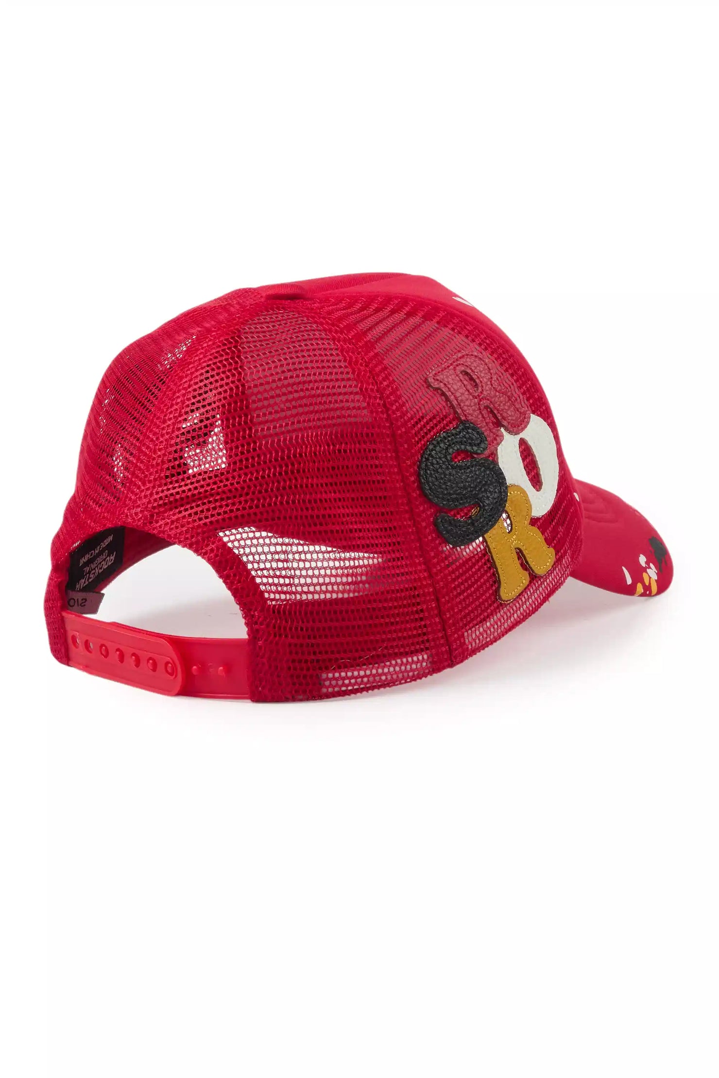 Platon Red Graphic Trucker Hat