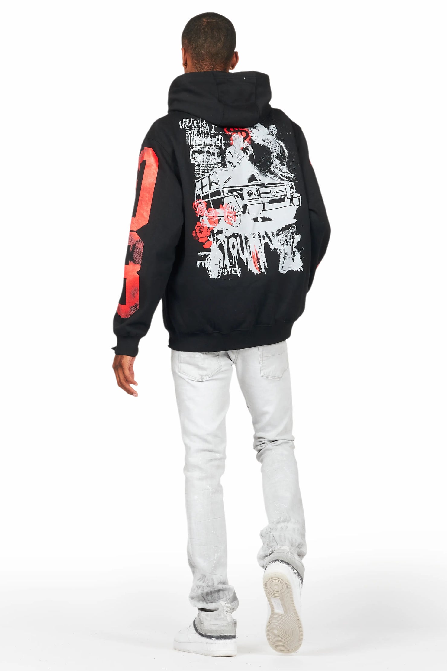 Molter Light Grey Stacked Flare Jean