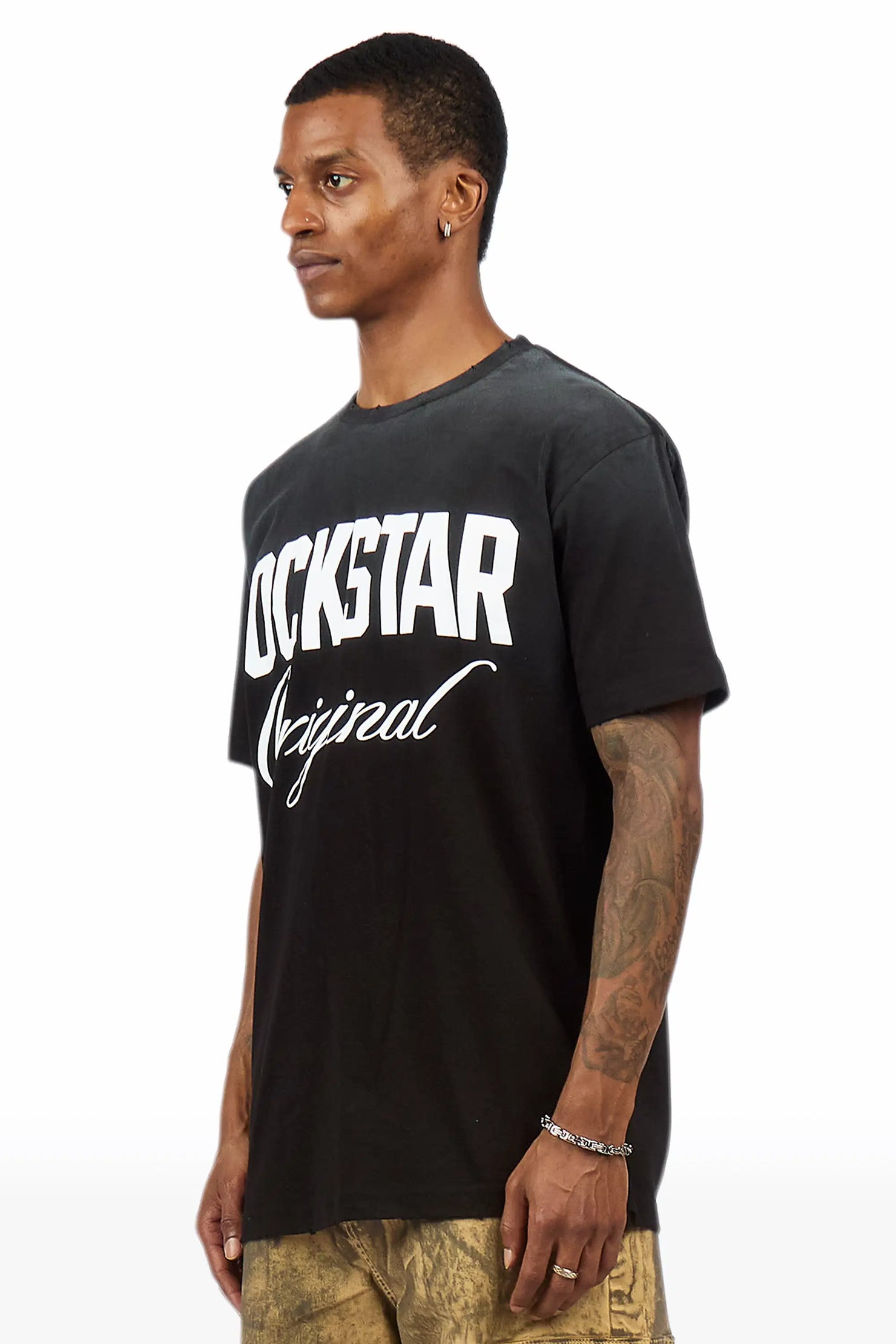 Jett Black Oversized Graphic T-Shirt
