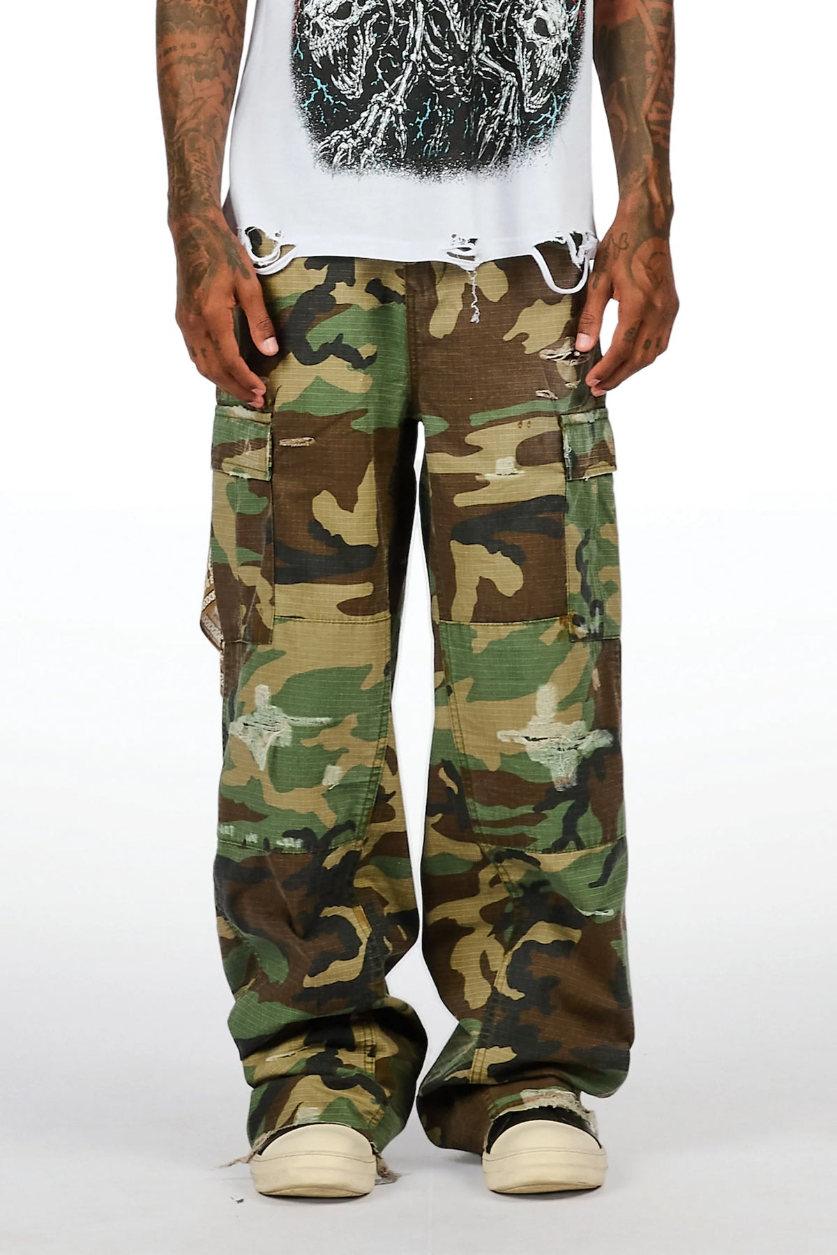 Bronsen Camo Baggy Fit Jean