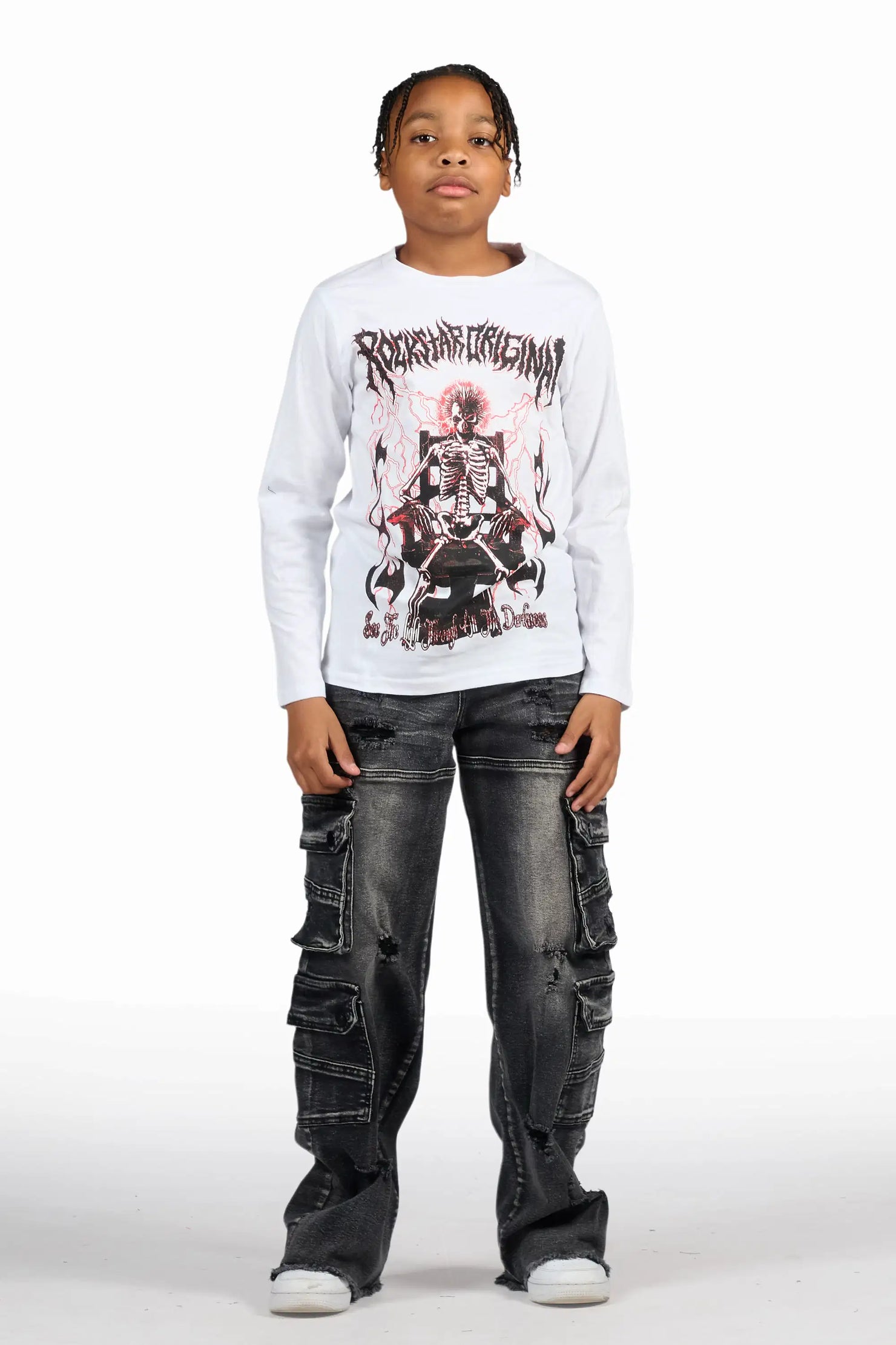Boys Keylor Dark Grey Baggy Fit Jean