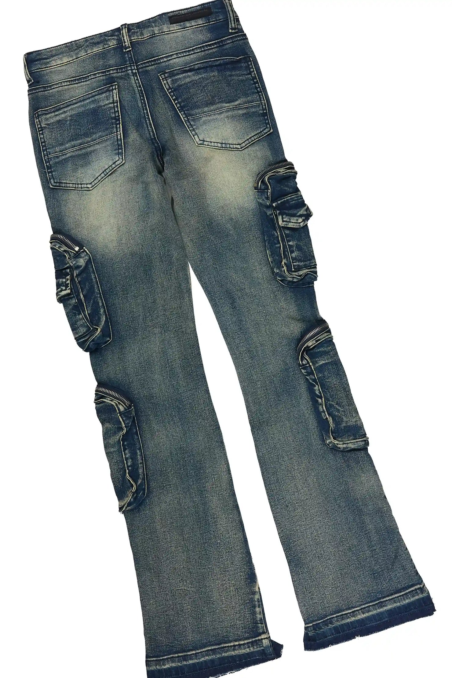 Girls Kearnly Grey/Tint Long Sleeve T-Shirt Stacked Jean Set