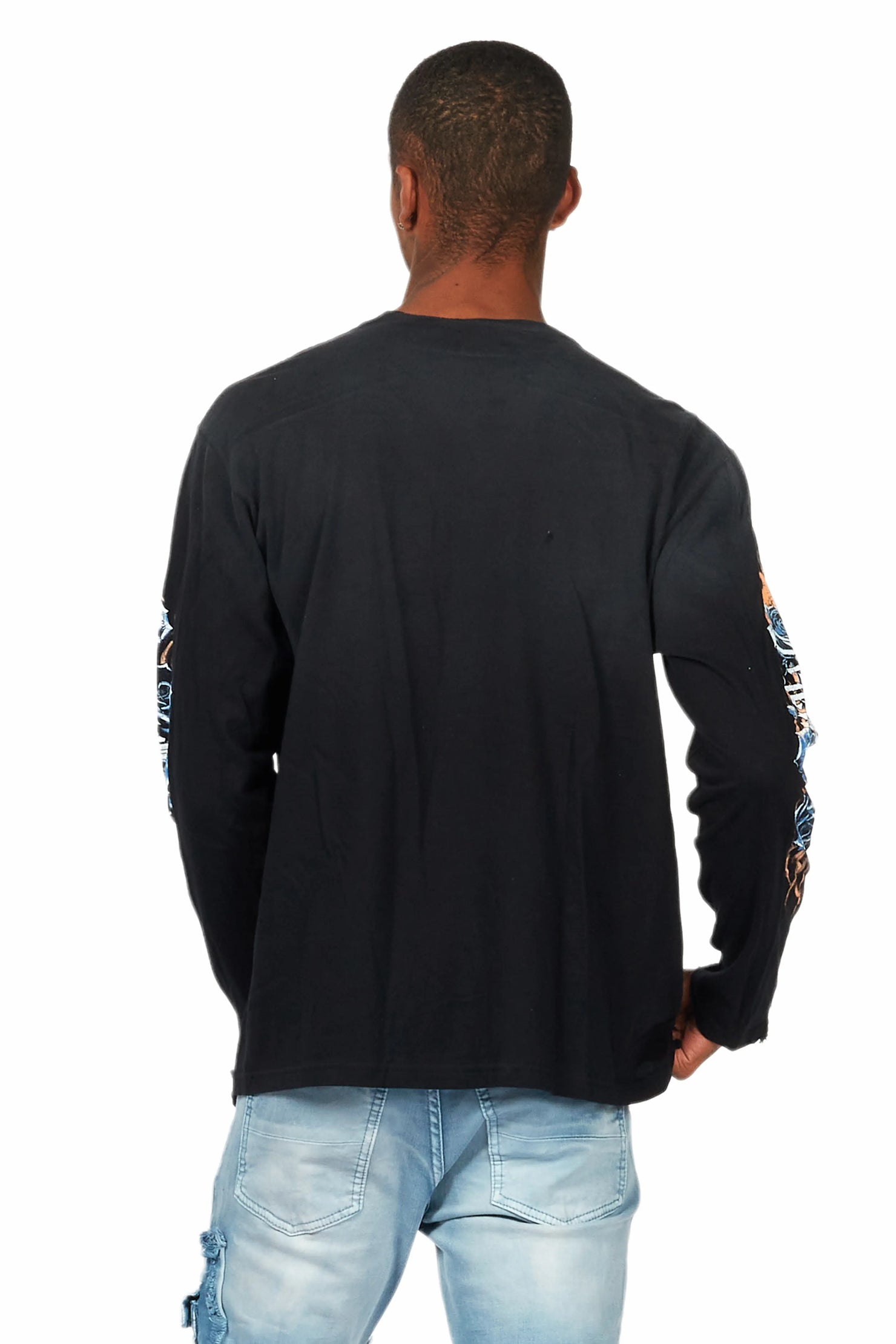 Texastea Black Long Sleeve Graphic T-Shirt