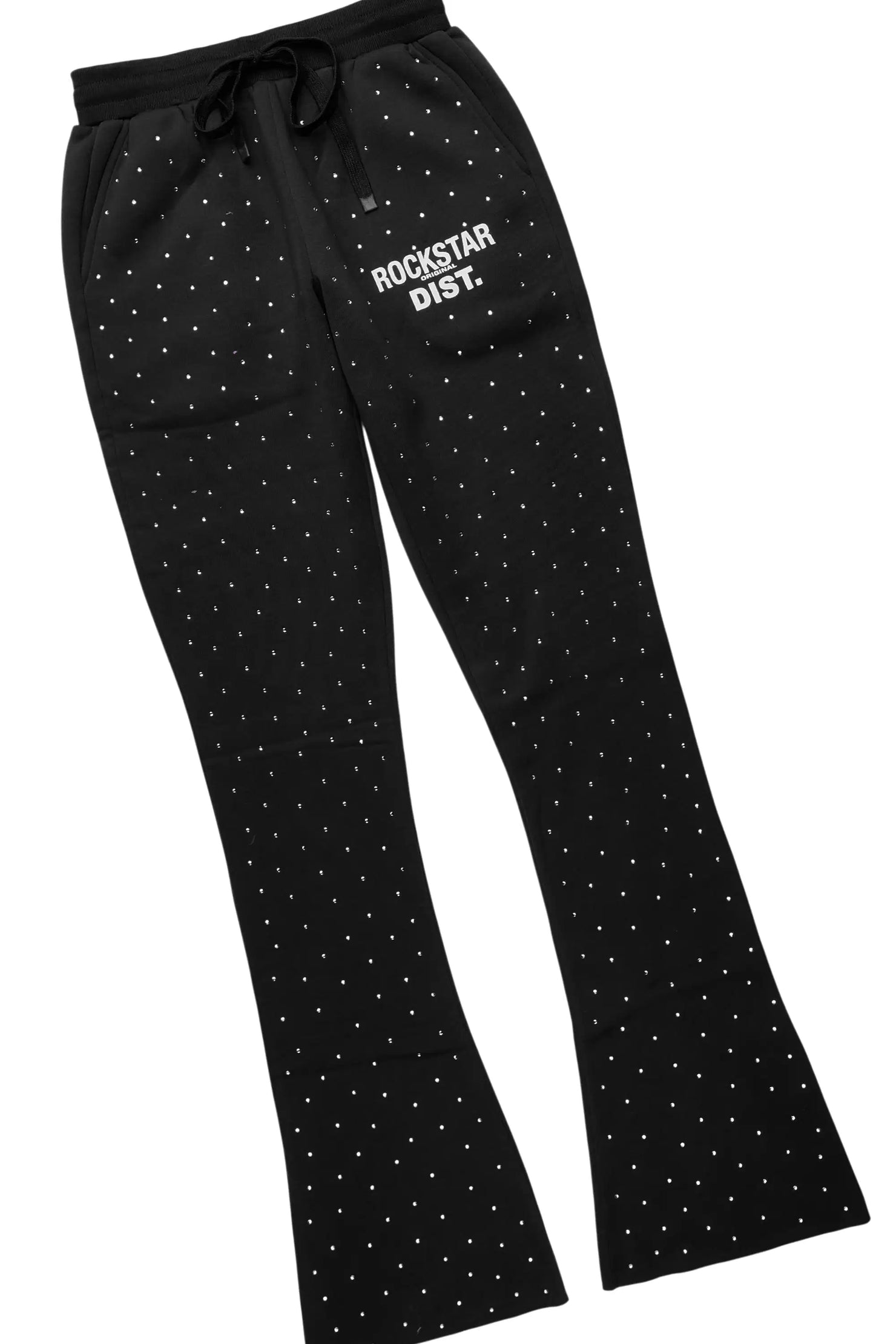 Shamoney Black Rhinestone Stacked Track Set