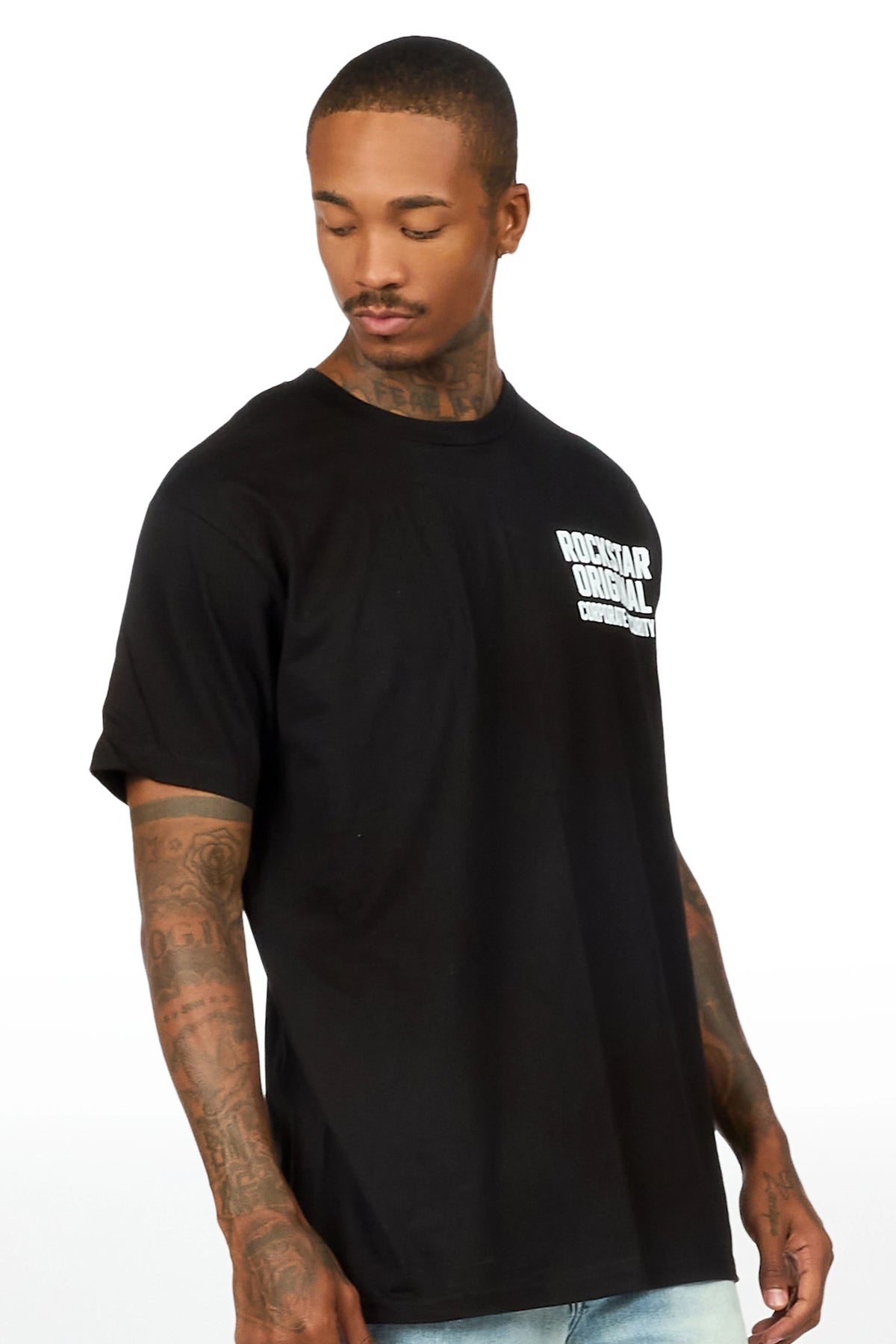 Security Black Oversized Graphic T-Shirt