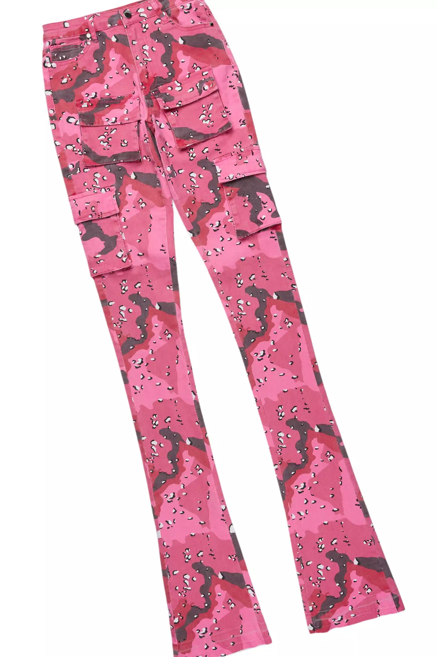 Dalasia White/Pink Tee & Noor Pink Camo Jean Set